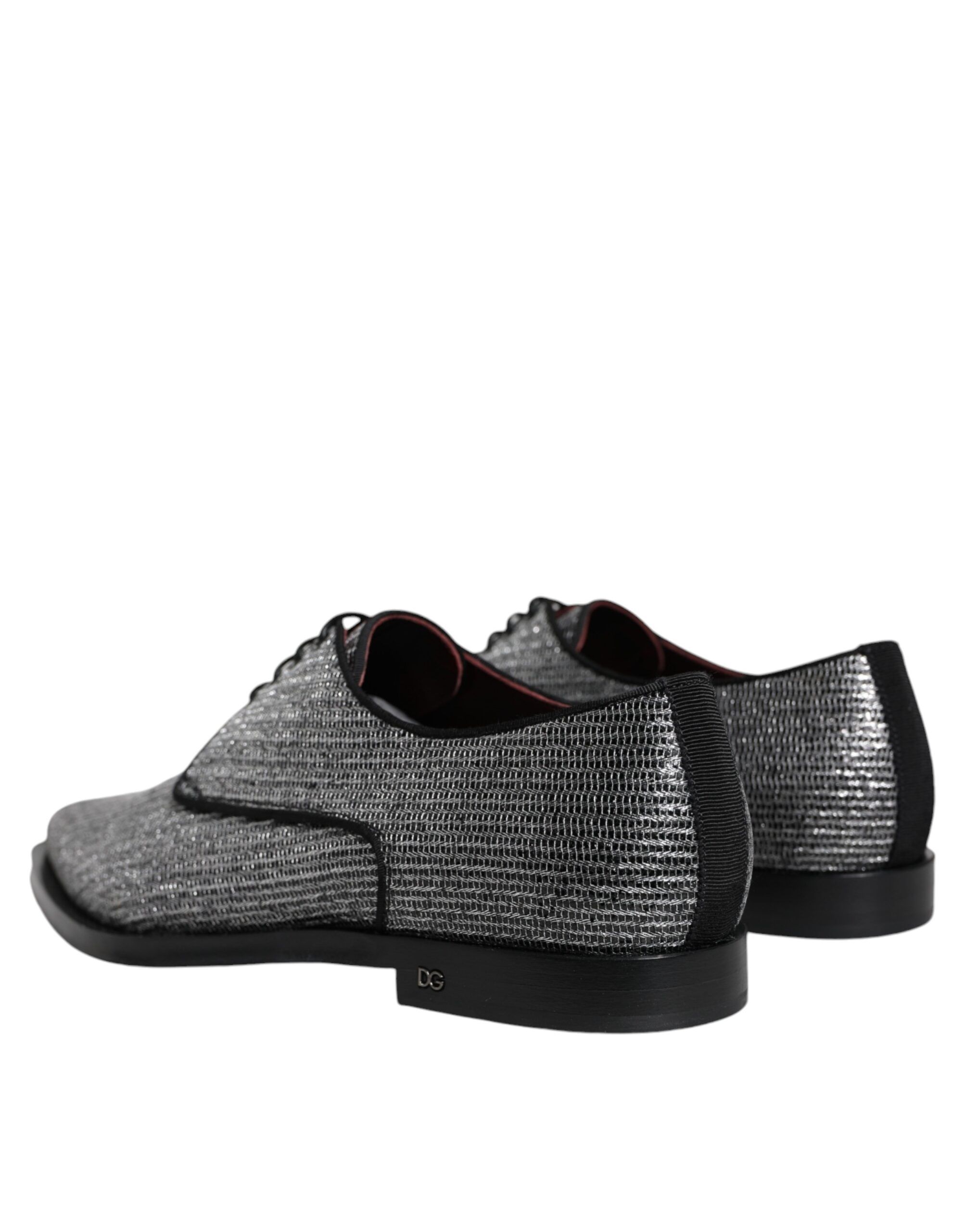 Silver Polyurethane Derby Formal Dress Men's Shoes - Dolce & Gabbana - Modalova