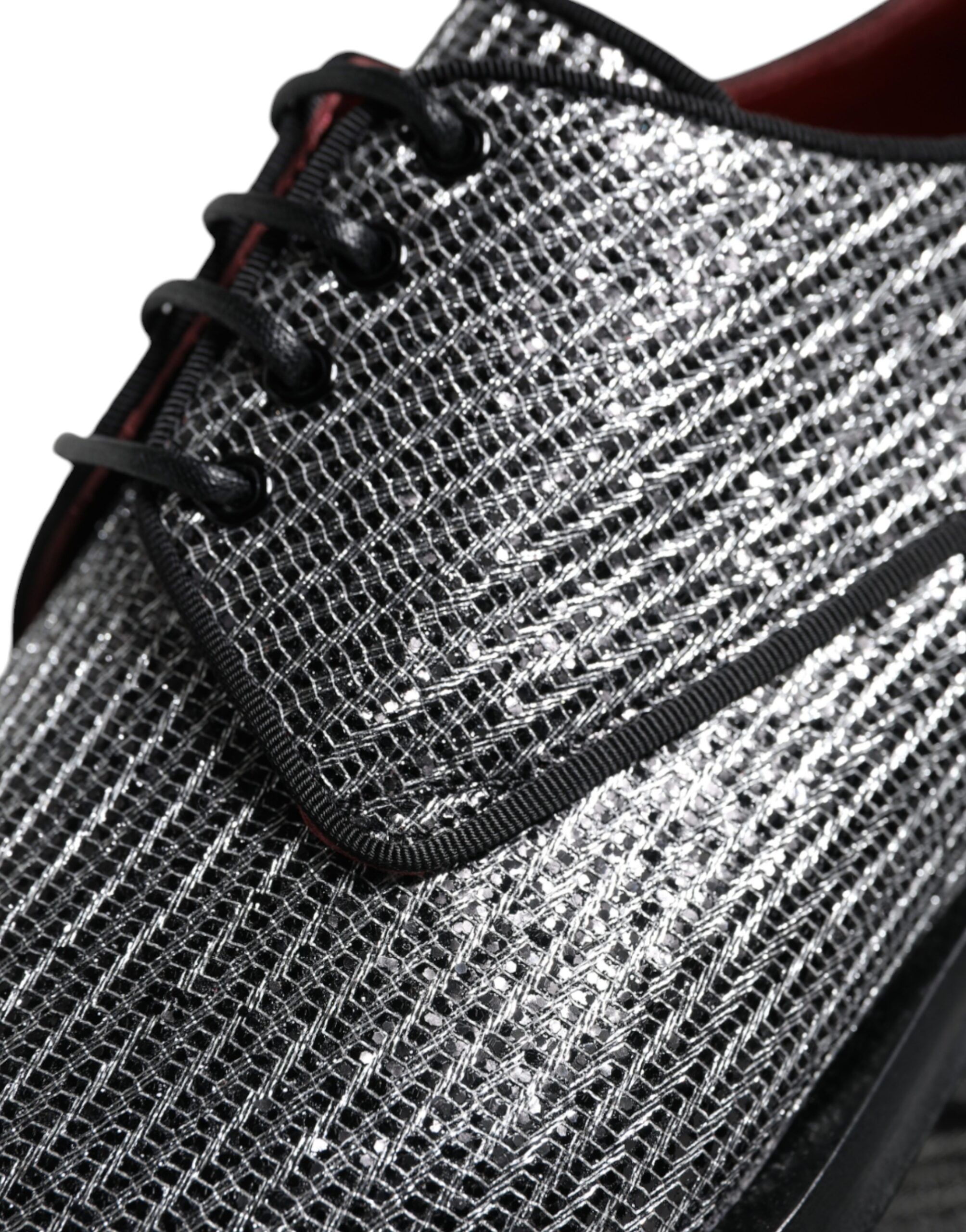 Silver Polyurethane Derby Formal Dress Men's Shoes - Dolce & Gabbana - Modalova