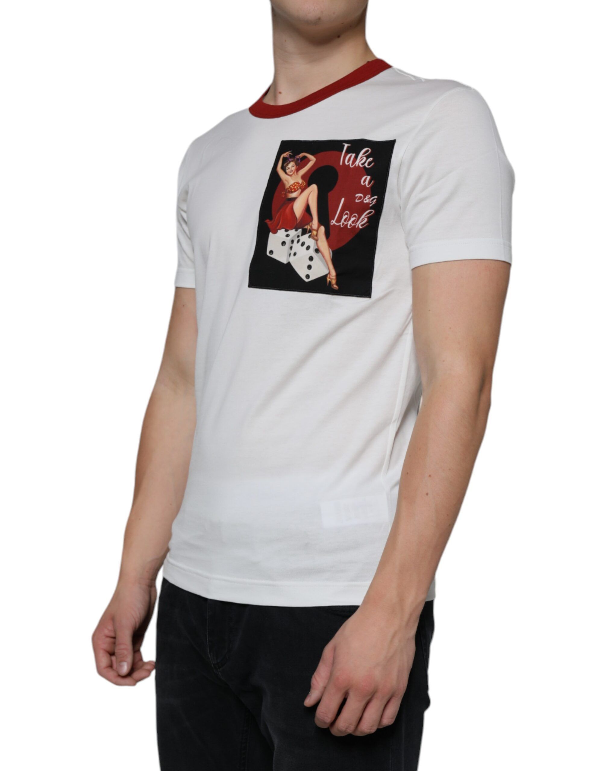 Graphic Print Cotton Crew Neck Men's T-shirt (Pre-Owned) - Dolce & Gabbana - Modalova