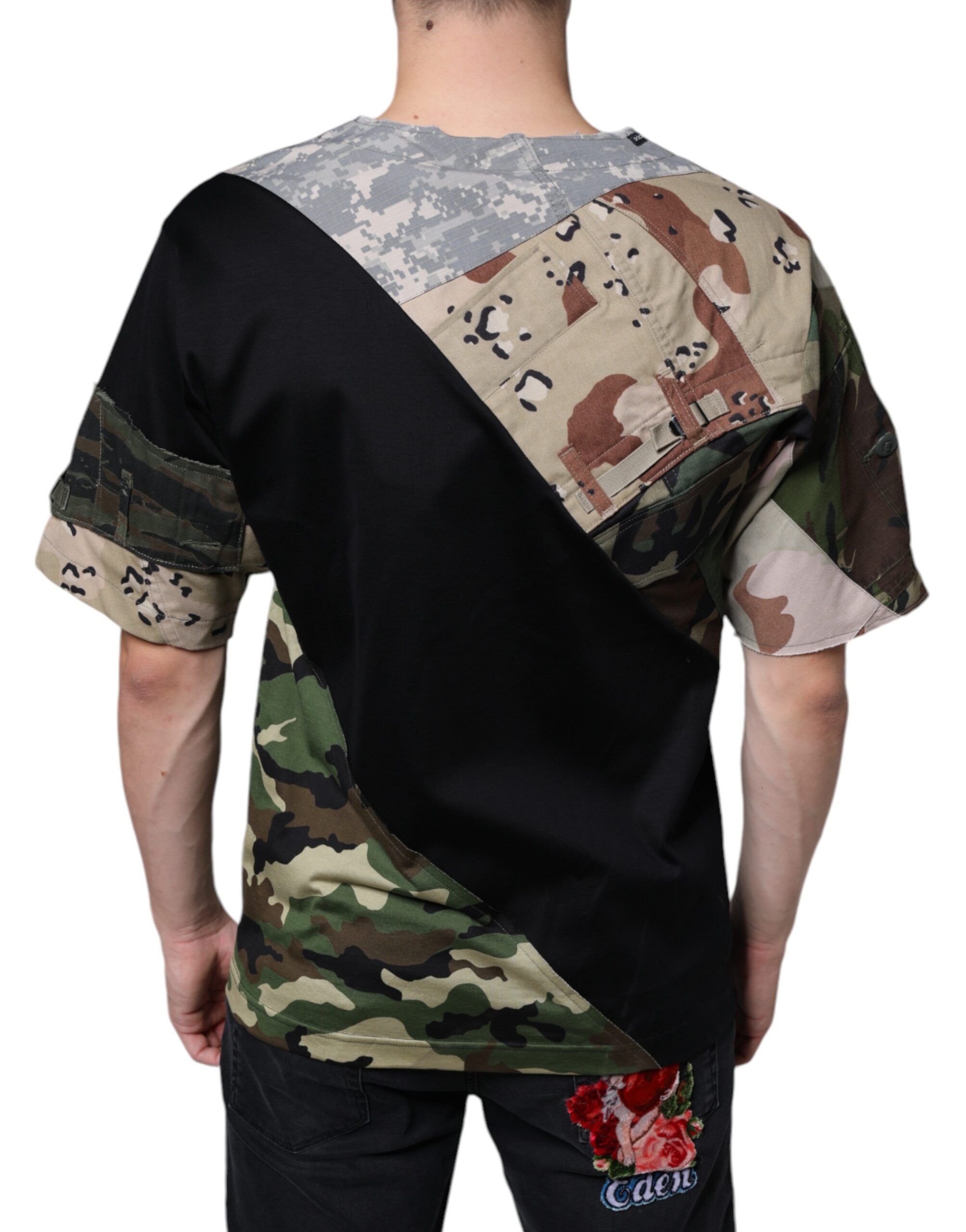 Camouflage Patchwork DG Royal Men's T-shirt (Pre-Owned) - Dolce & Gabbana - Modalova