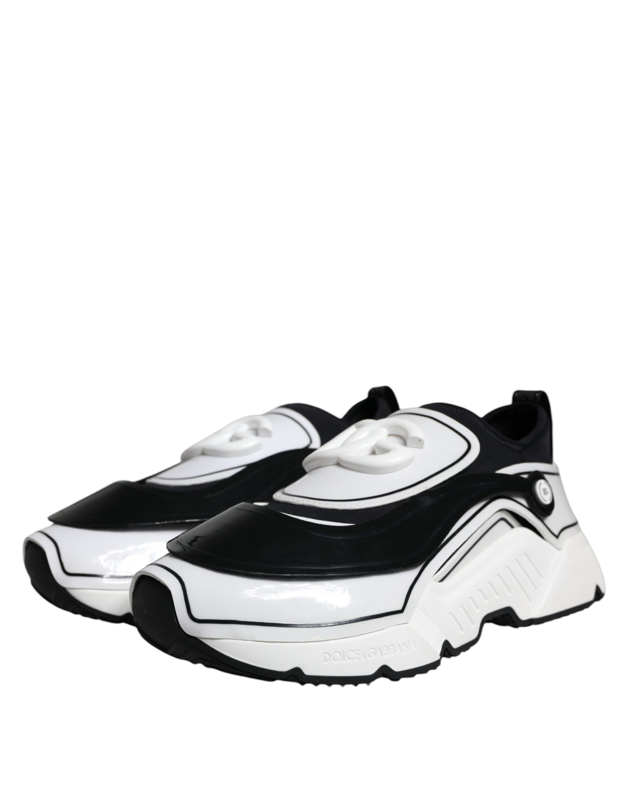 White Black Logo Plaque Daymaster Sneakers Men's Shoes - Dolce & Gabbana - Modalova