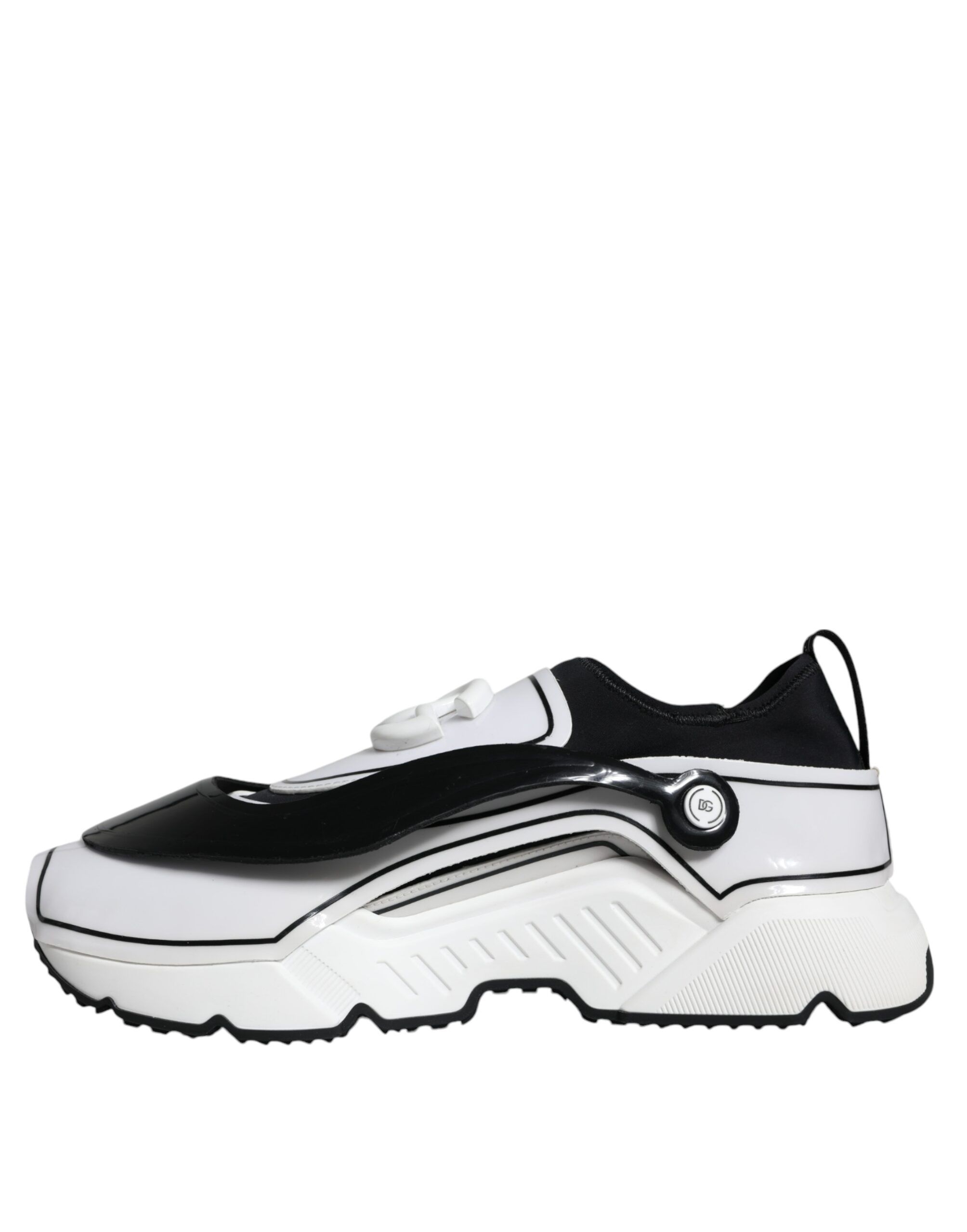 White Black Logo Plaque Daymaster Sneakers Men's Shoes - Dolce & Gabbana - Modalova
