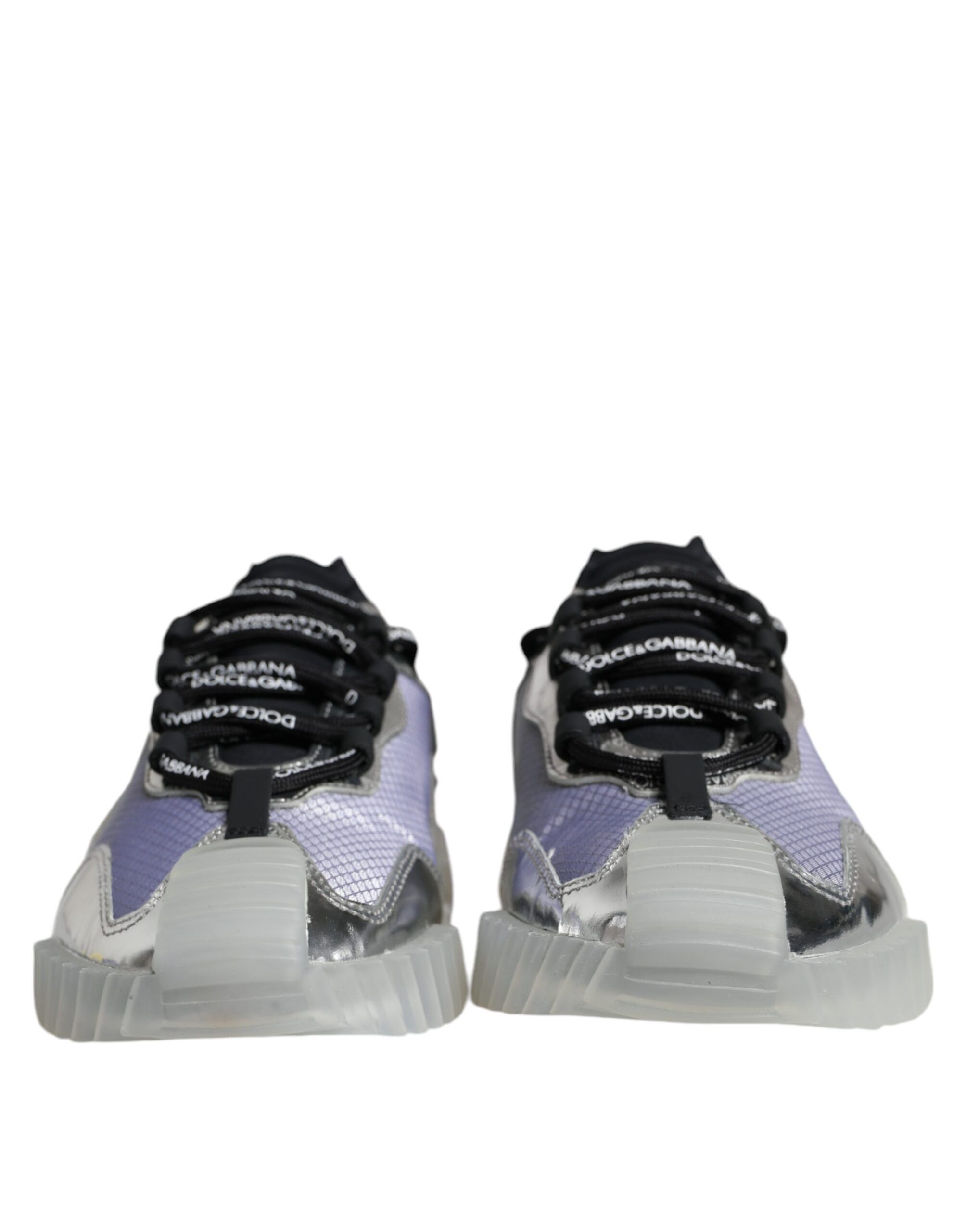 Silver Black Nylon NS1 Low Top Sneakers Men's Shoes (Pre-Owned) - Dolce & Gabbana - Modalova