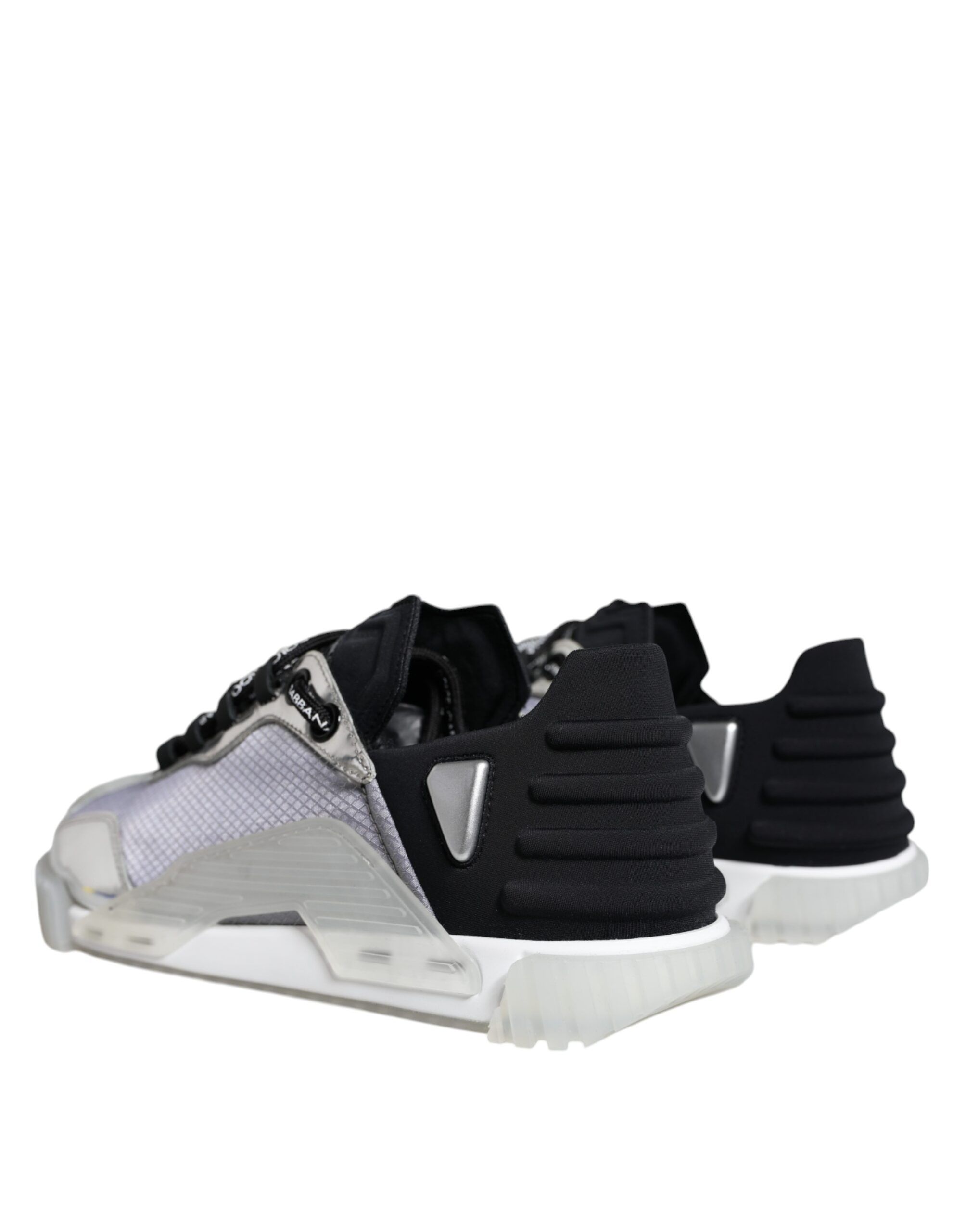 Silver Black Nylon NS1 Low Top Sneakers Men's Shoes (Pre-Owned) - Dolce & Gabbana - Modalova