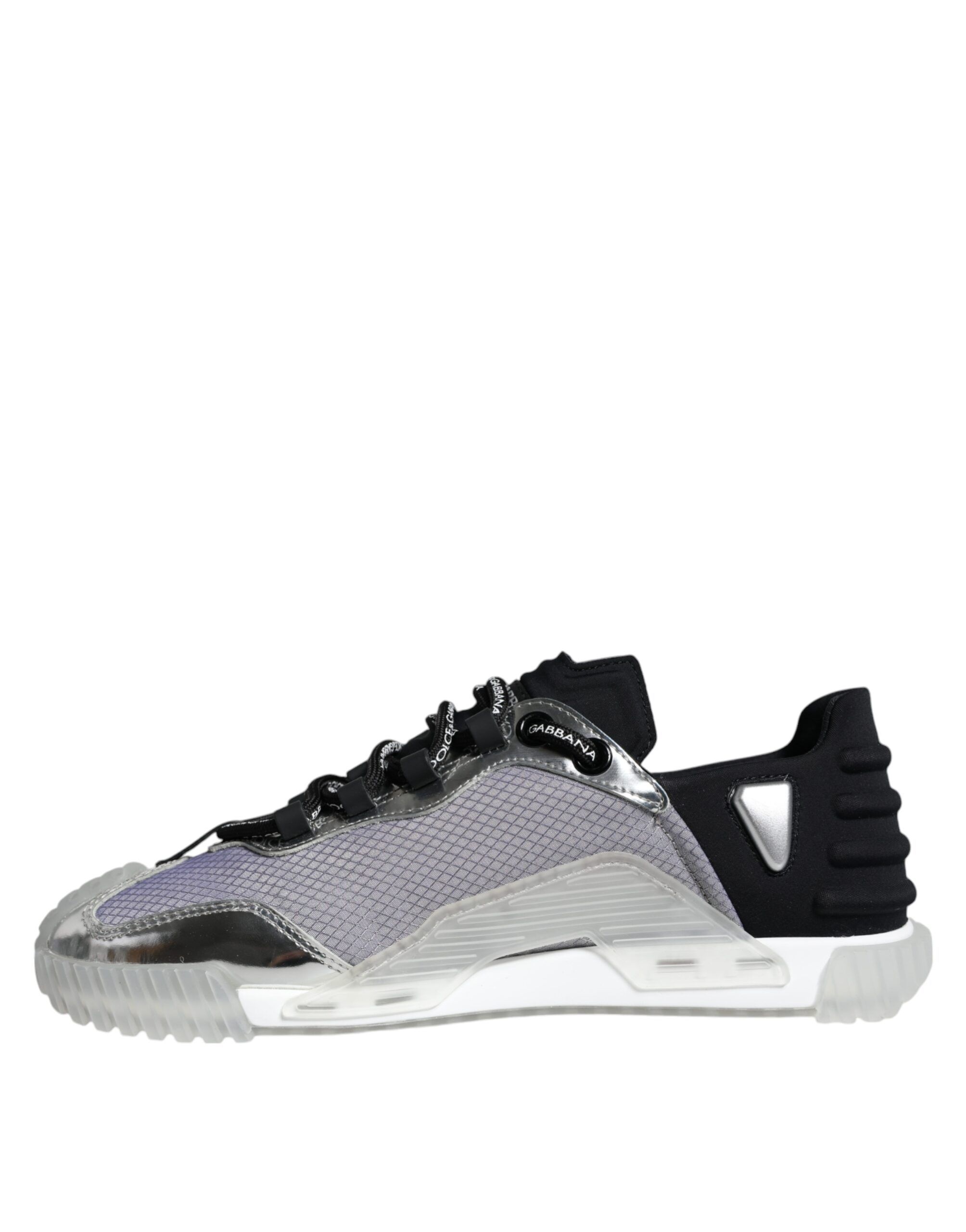 Silver Black Nylon NS1 Low Top Sneakers Men's Shoes (Pre-Owned) - Dolce & Gabbana - Modalova