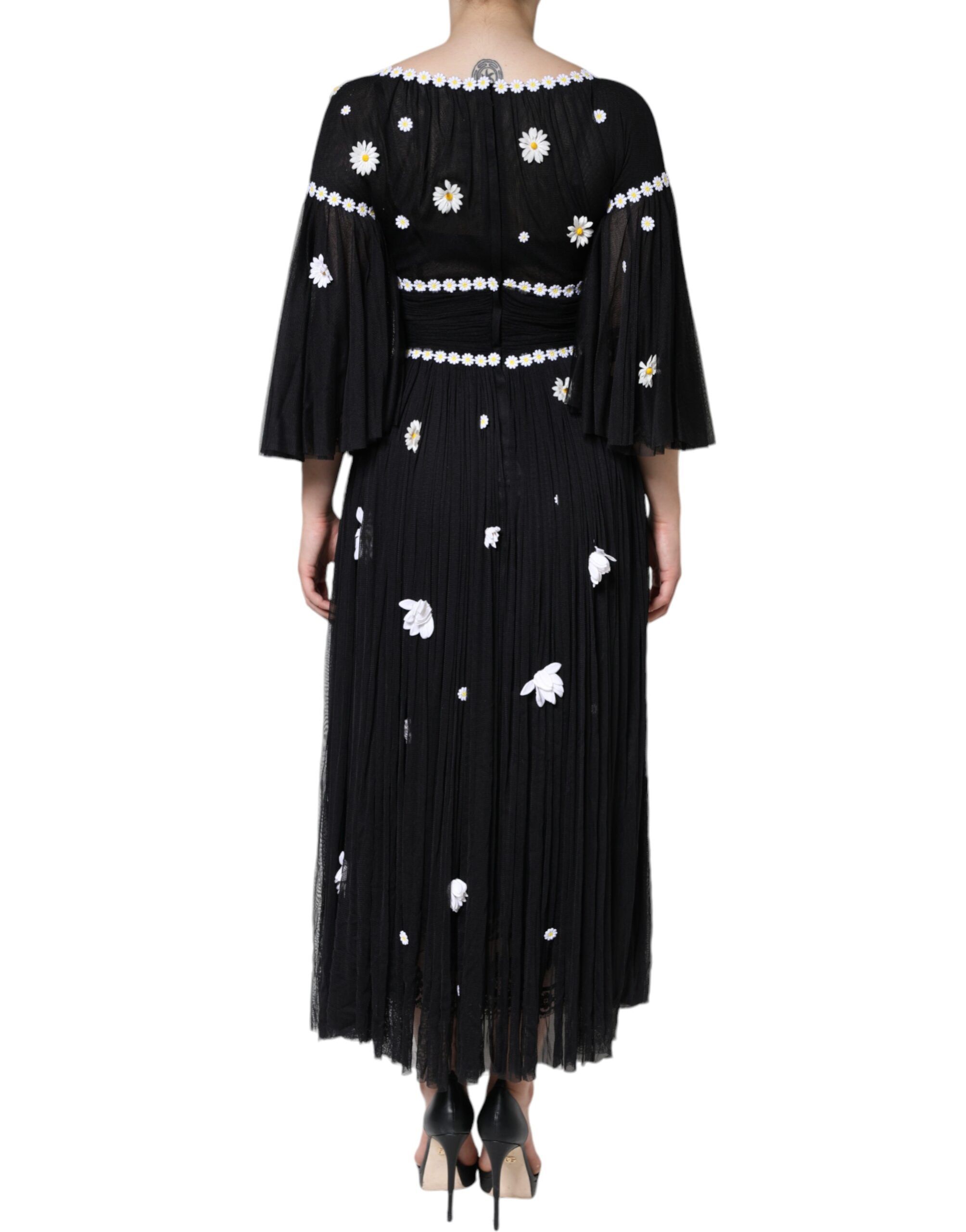 Silk Daisy A-line Long Maxi Women's Dress - Dolce & Gabbana - Modalova