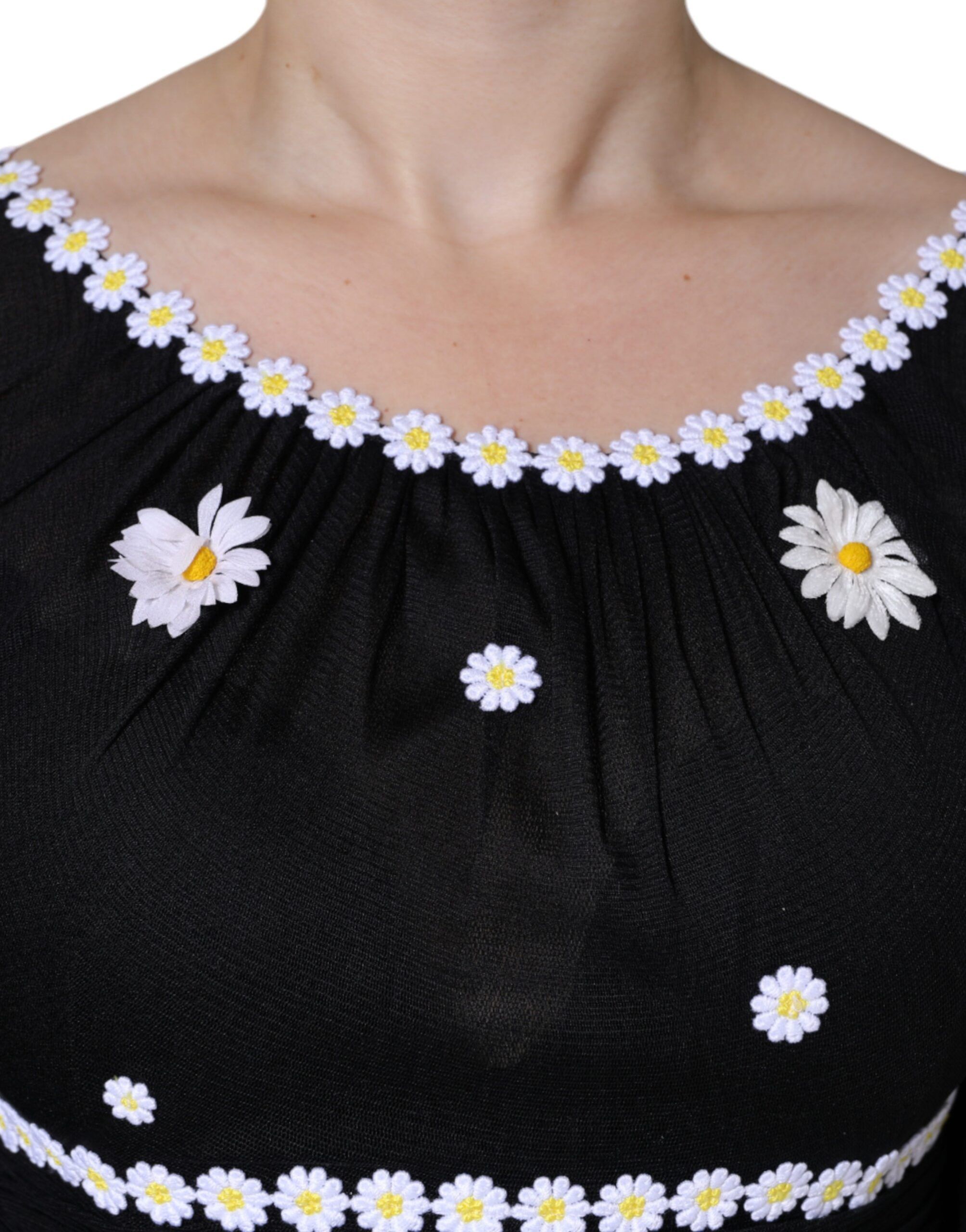 Silk Daisy A-line Long Maxi Women's Dress - Dolce & Gabbana - Modalova
