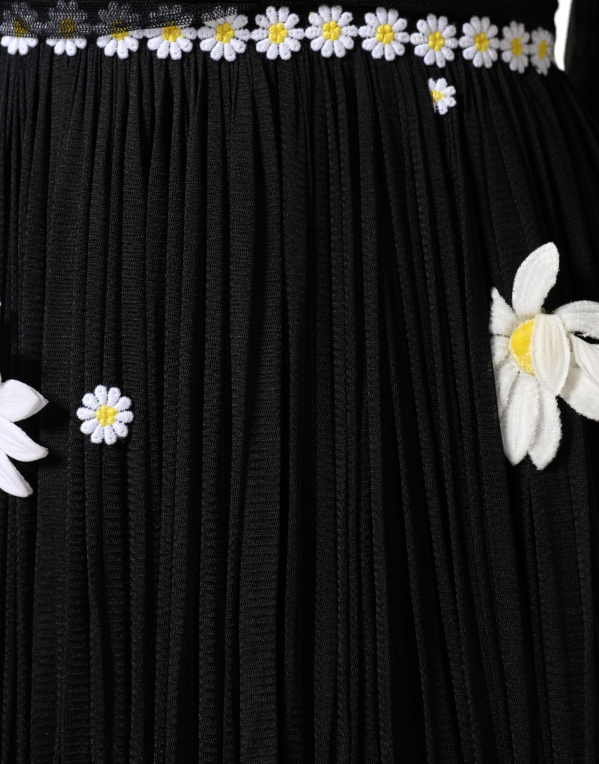 Silk Daisy A-line Long Maxi Women's Dress - Dolce & Gabbana - Modalova