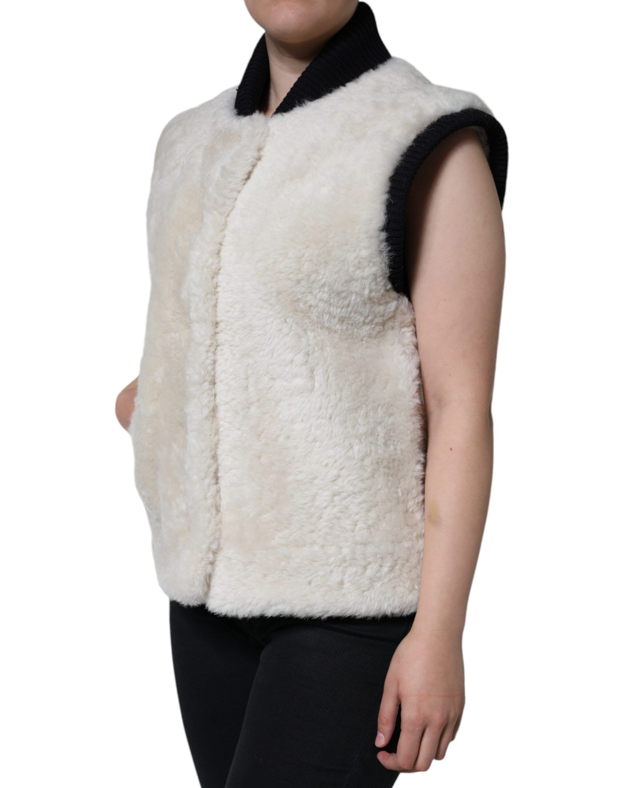 WARRENFORD Shearling Leather Vest Coat Women's Jacket - Burberry - Modalova