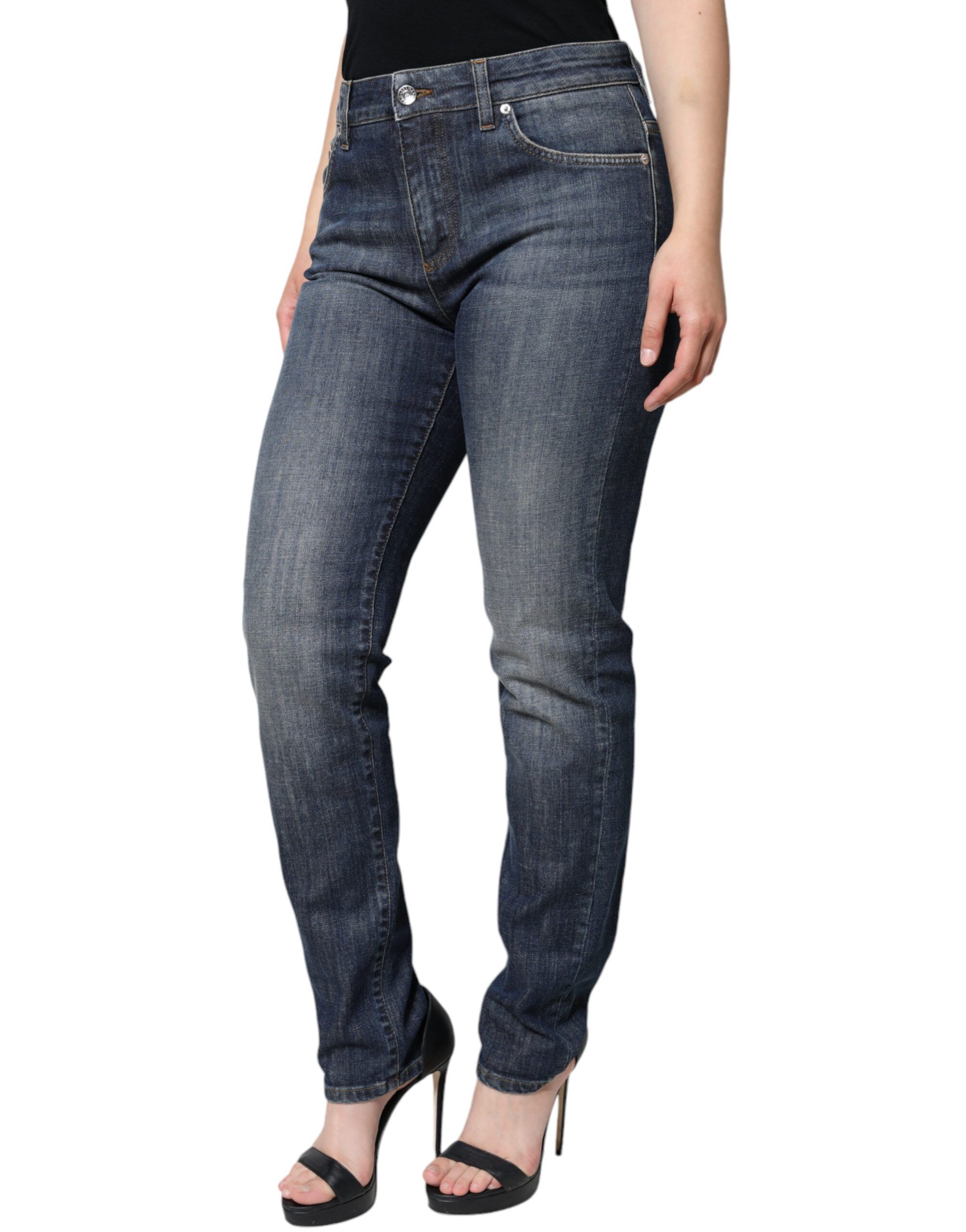 Dark Cotton Stretch Skinny Denim Women's Jeans - Dolce & Gabbana - Modalova