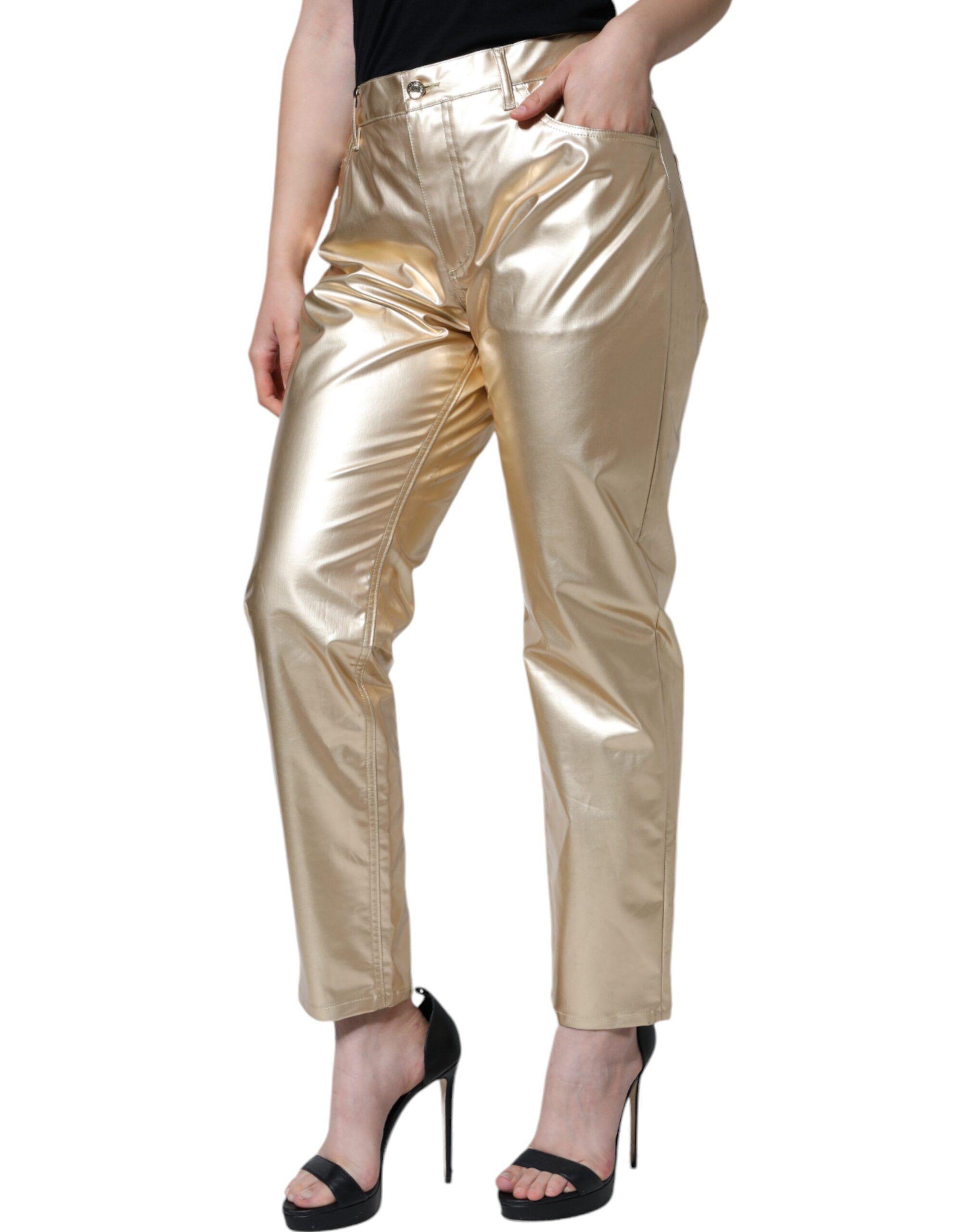 Metallic Polyester Tapered Women's Pants (Pre-Owned) - Dolce & Gabbana - Modalova
