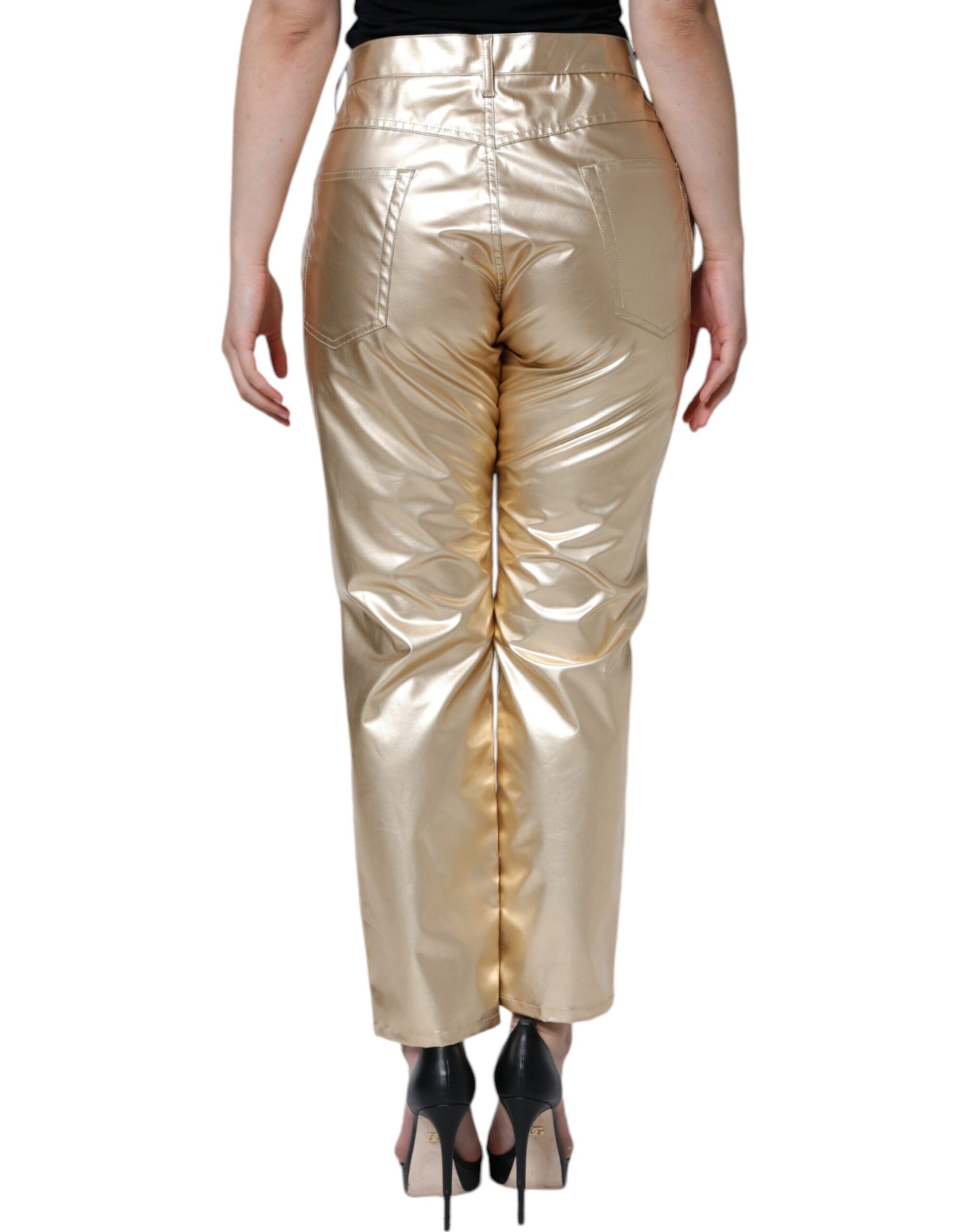 Metallic Polyester Tapered Women's Pants (Pre-Owned) - Dolce & Gabbana - Modalova