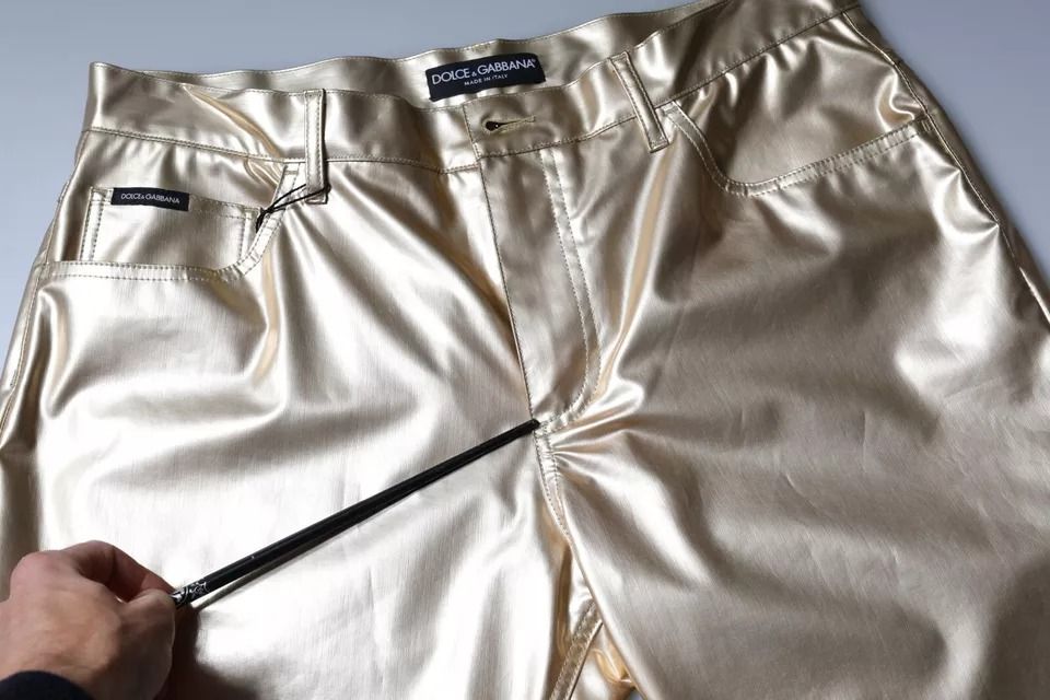 Metallic Polyester Tapered Women's Pants (Pre-Owned) - Dolce & Gabbana - Modalova