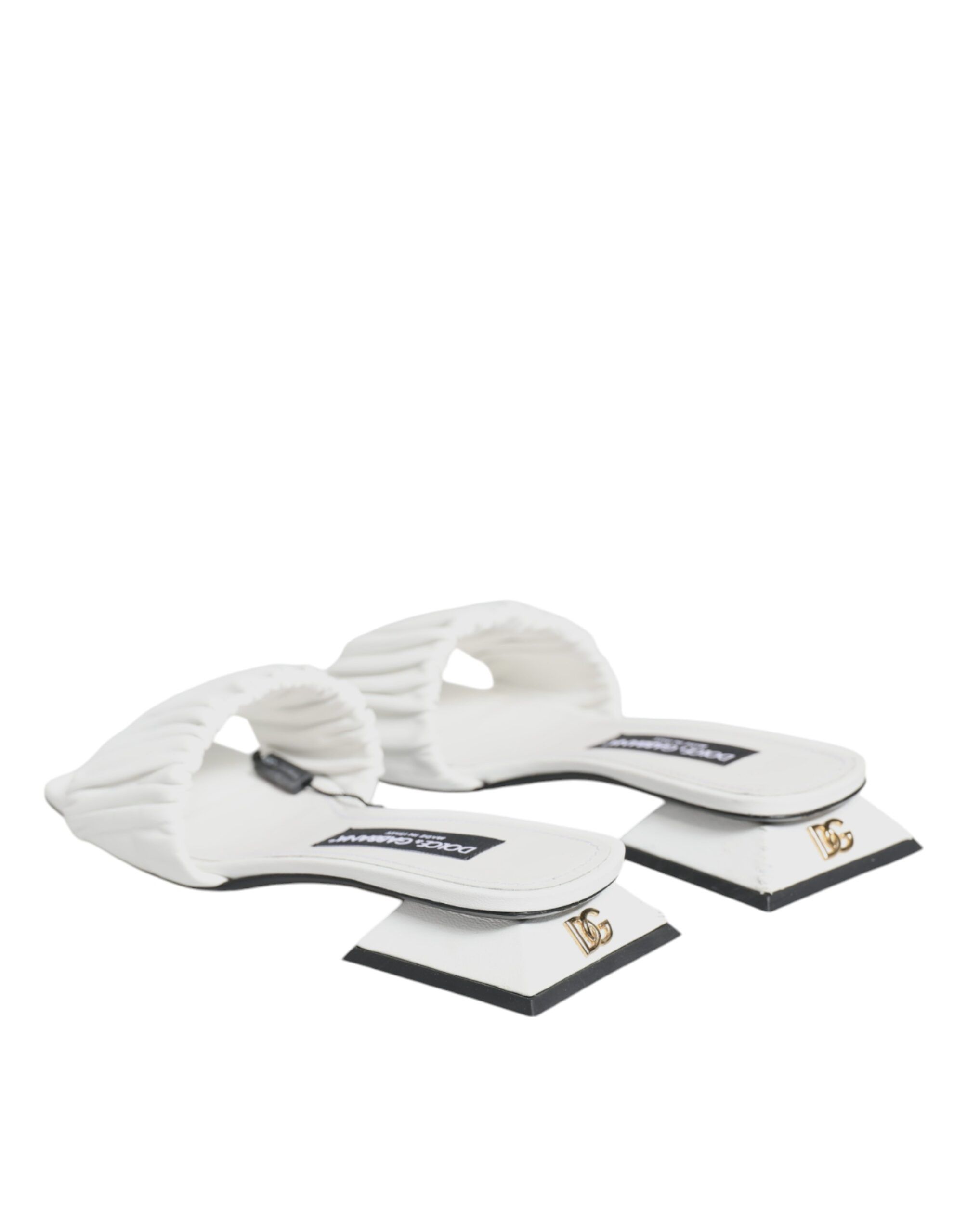 Leather Slides Flats Sandals Women's Shoes (Pre-Owned) - Dolce & Gabbana - Modalova