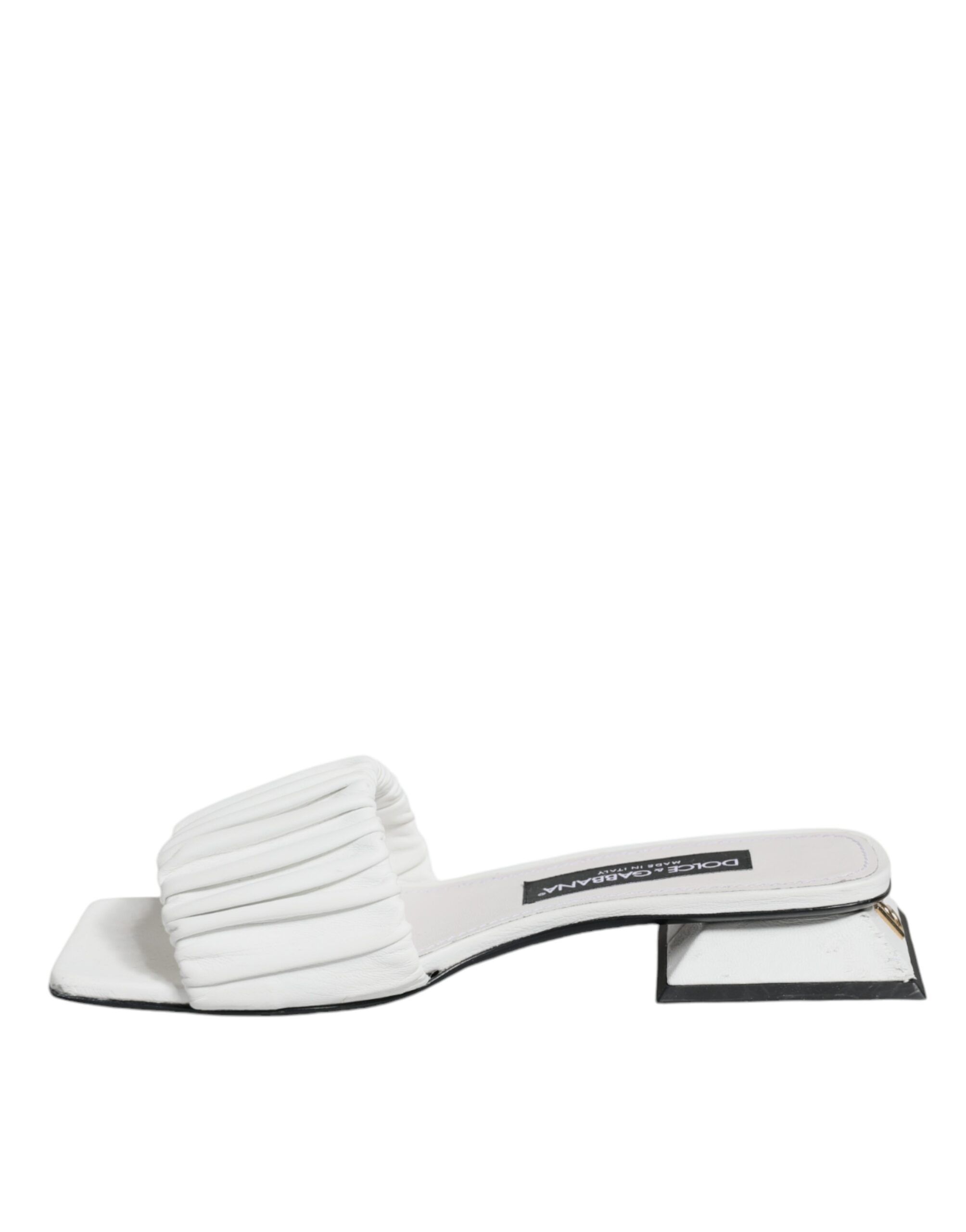 Leather Slides Flats Sandals Women's Shoes (Pre-Owned) - Dolce & Gabbana - Modalova