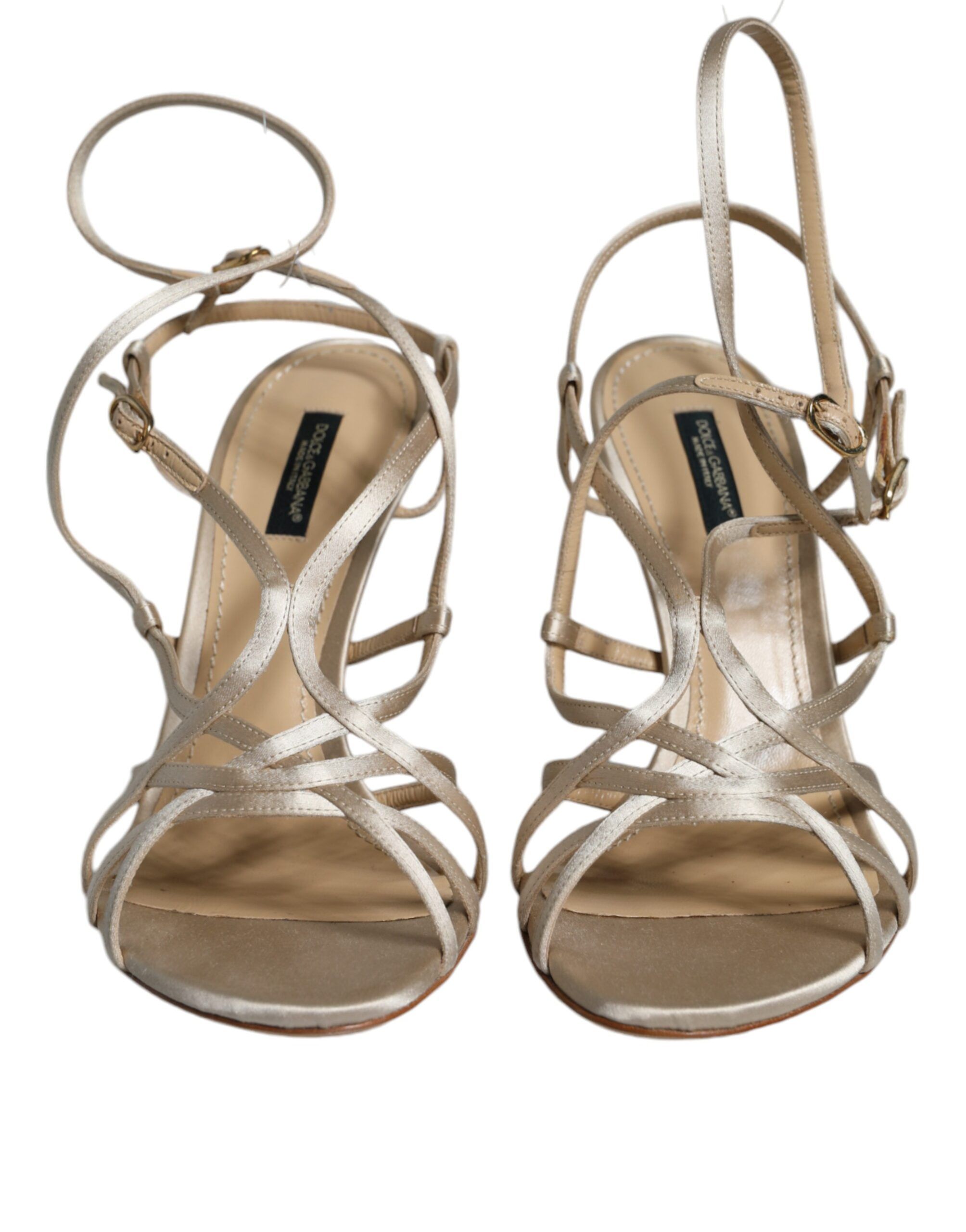 Leather Stiletto Heels Sandals Women's Shoes - Dolce & Gabbana - Modalova