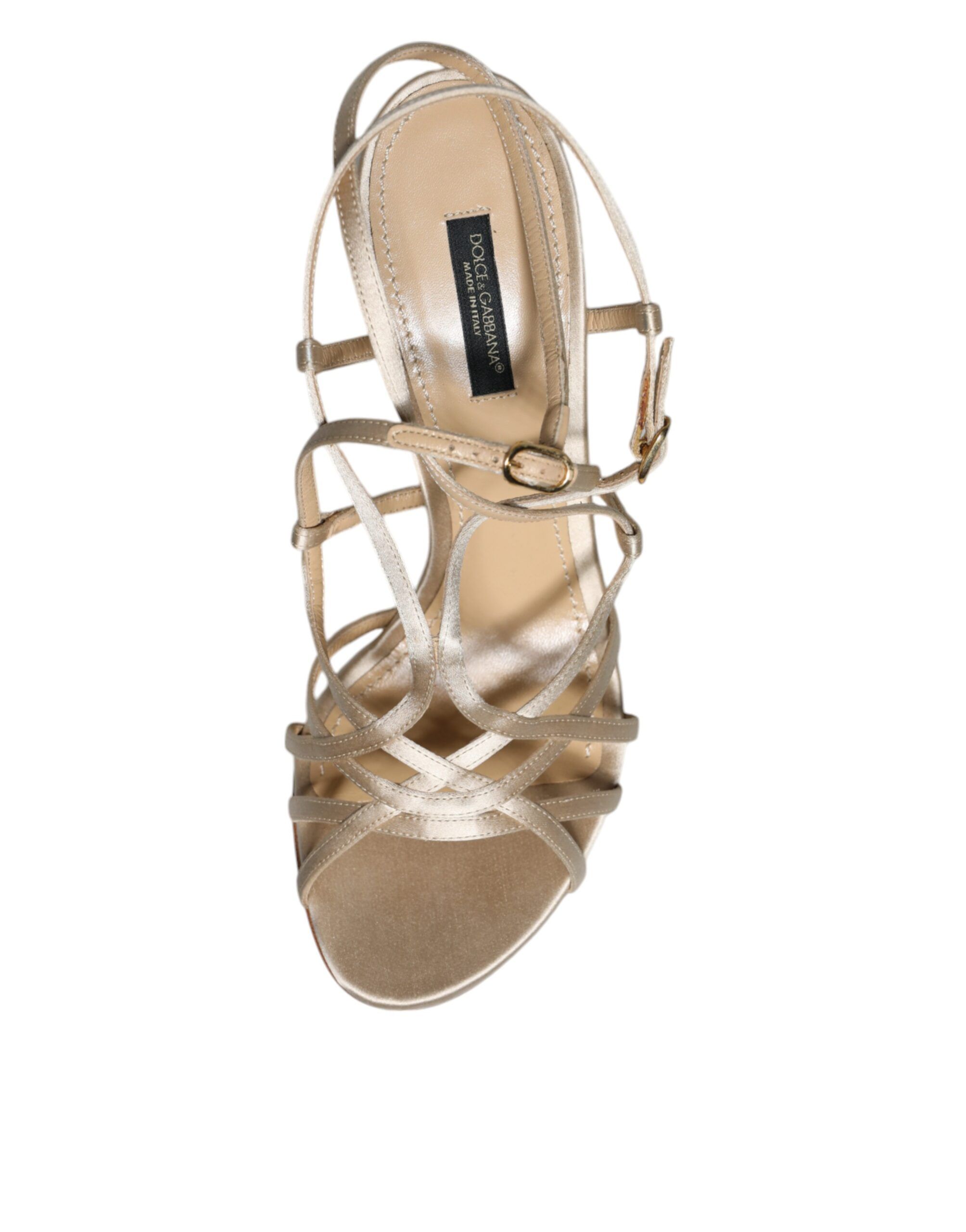 Leather Stiletto Heels Sandals Women's Shoes - Dolce & Gabbana - Modalova