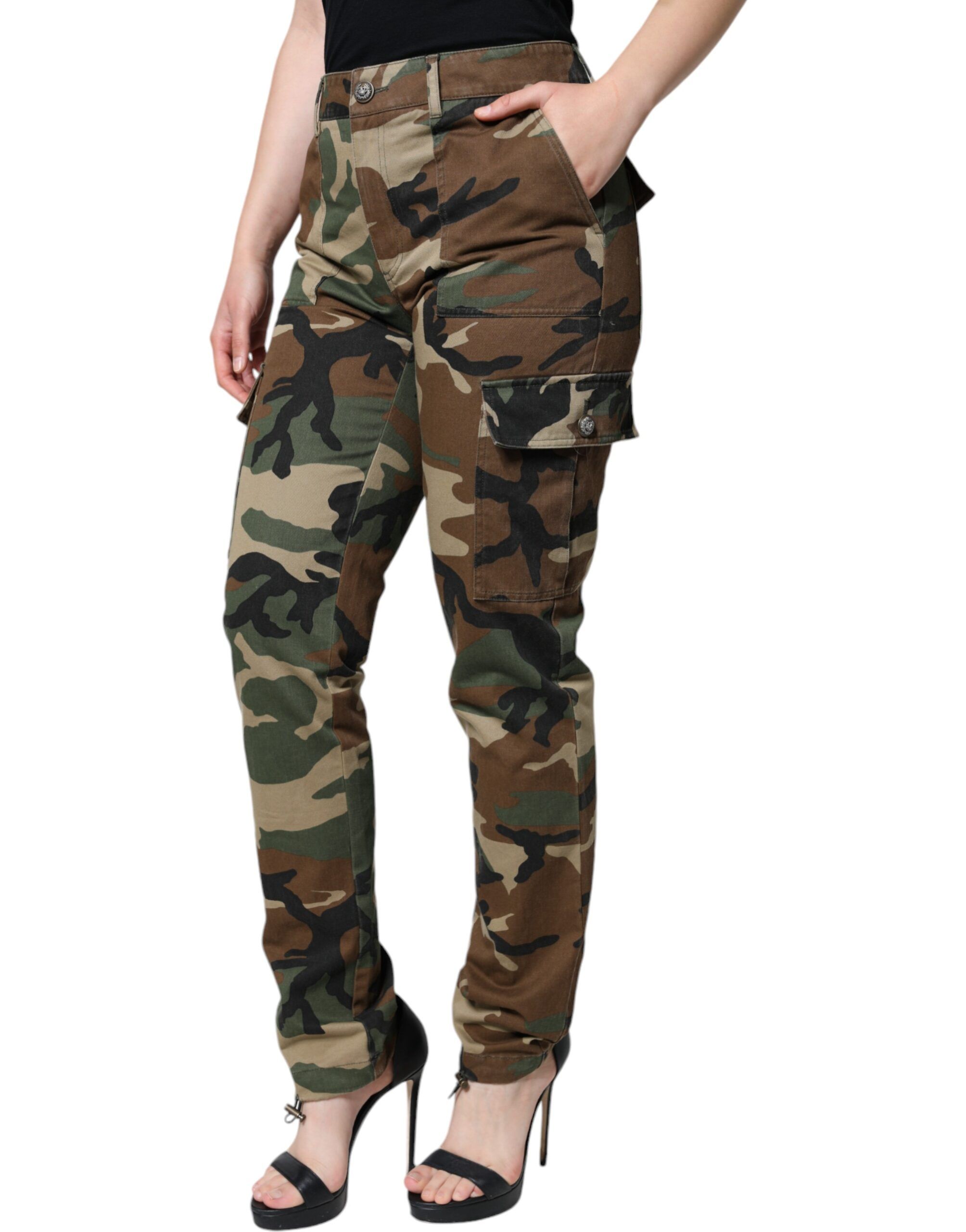 Camouflage Cargo Women's Pants - Dolce & Gabbana - Modalova