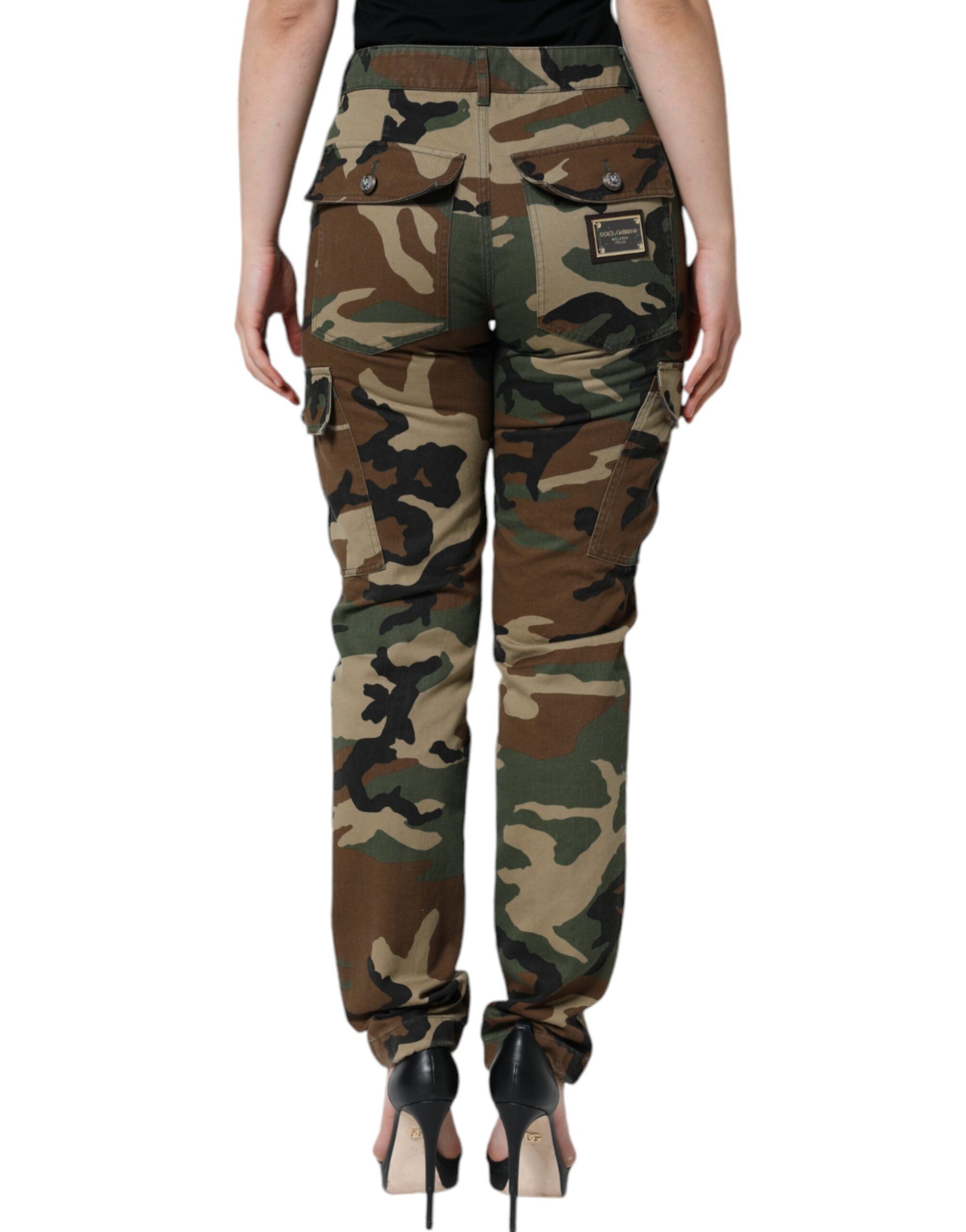 Camouflage Cargo Women's Pants - Dolce & Gabbana - Modalova