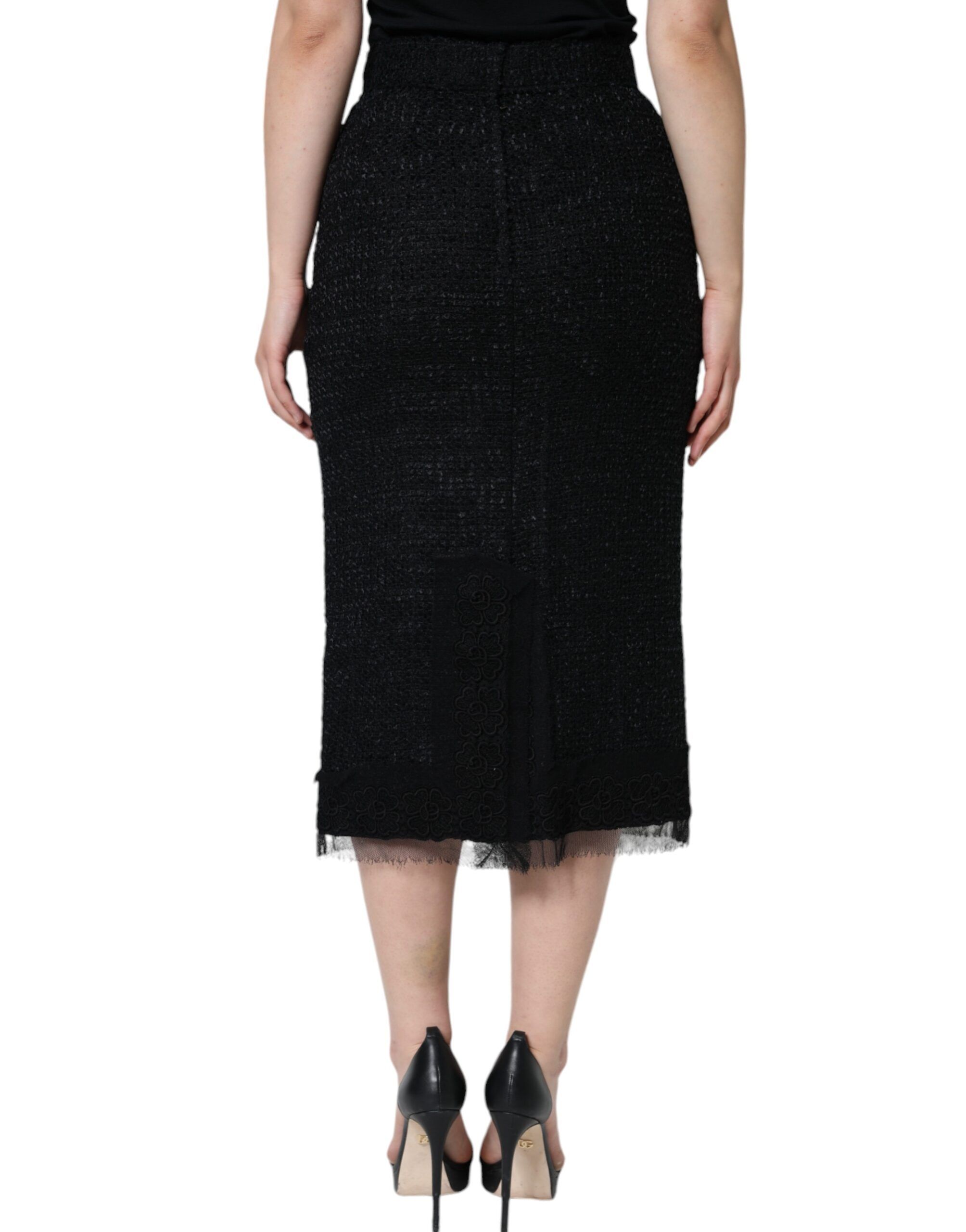 Virgin Wool Pencil Cut Midi Women's Skirt - Dolce & Gabbana - Modalova