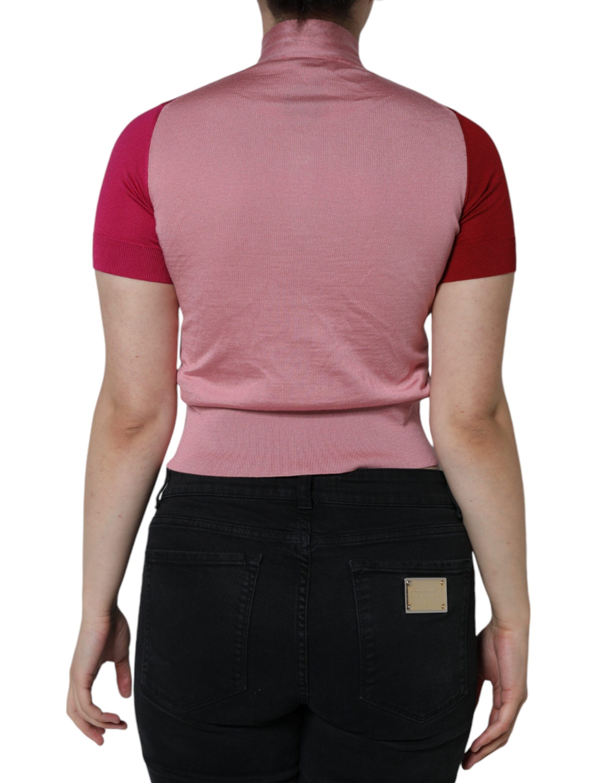 Short Sleeves Pullover Ascot Collar Women's Top (Pre-Owned) - Dolce & Gabbana - Modalova