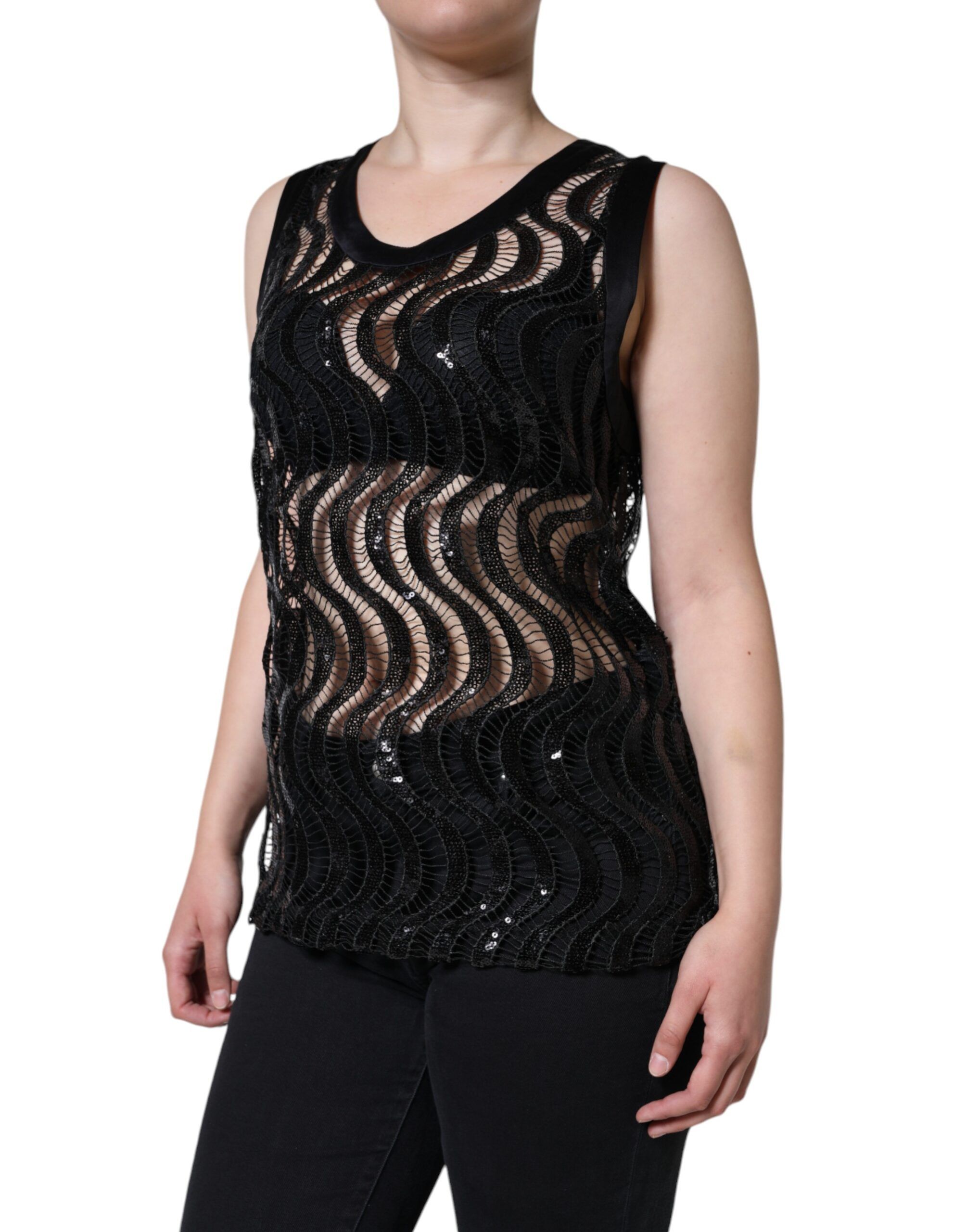 Sequin Sleeveless Tank Blouse Women's Top - Dolce & Gabbana - Modalova