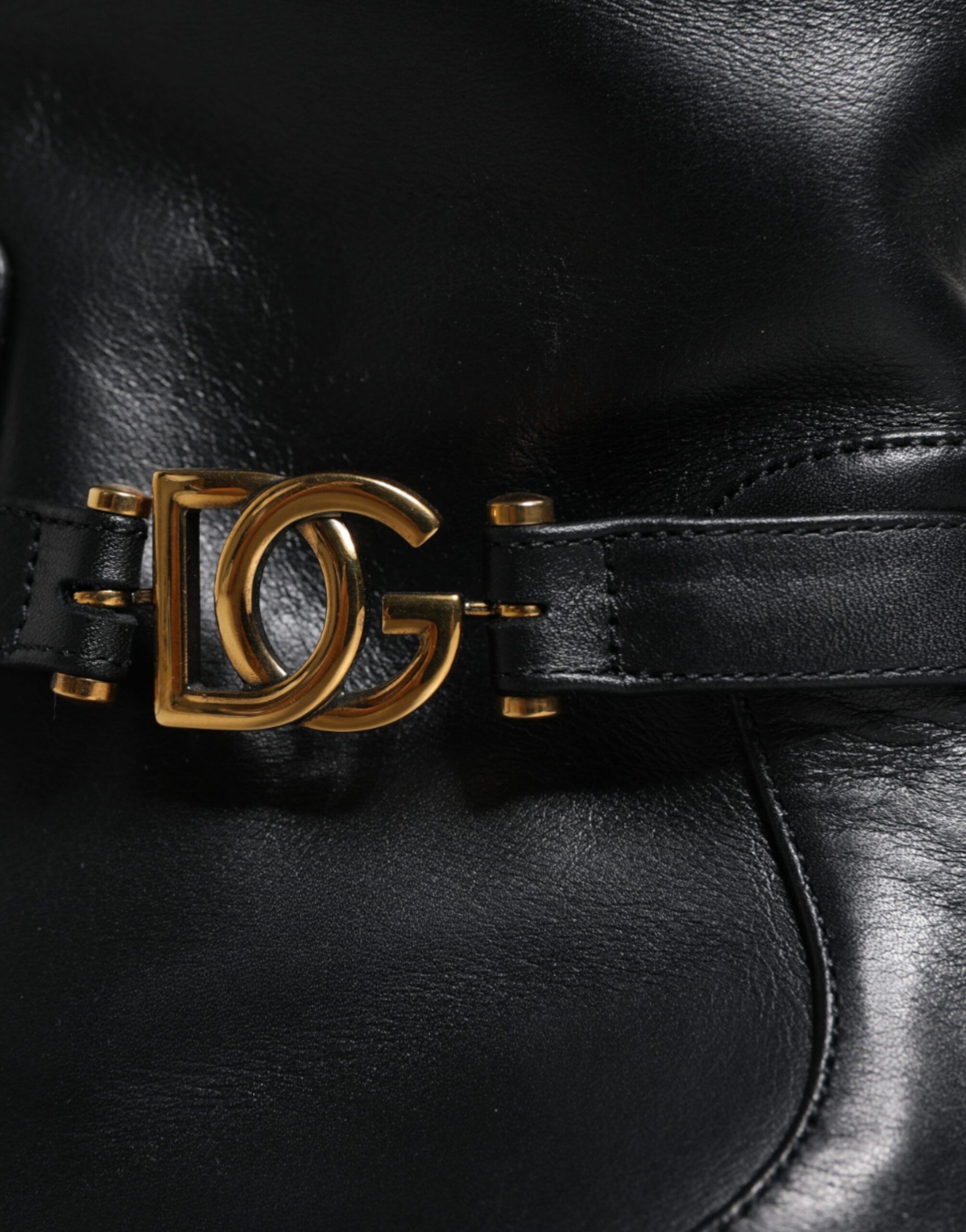 Leather Logo Mid Calf Boots Women's Shoes - Dolce & Gabbana - Modalova