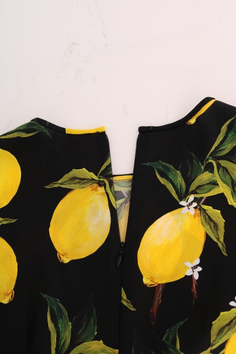Lemon Silk Stretch Women's T-Shirt - Dolce & Gabbana - Modalova