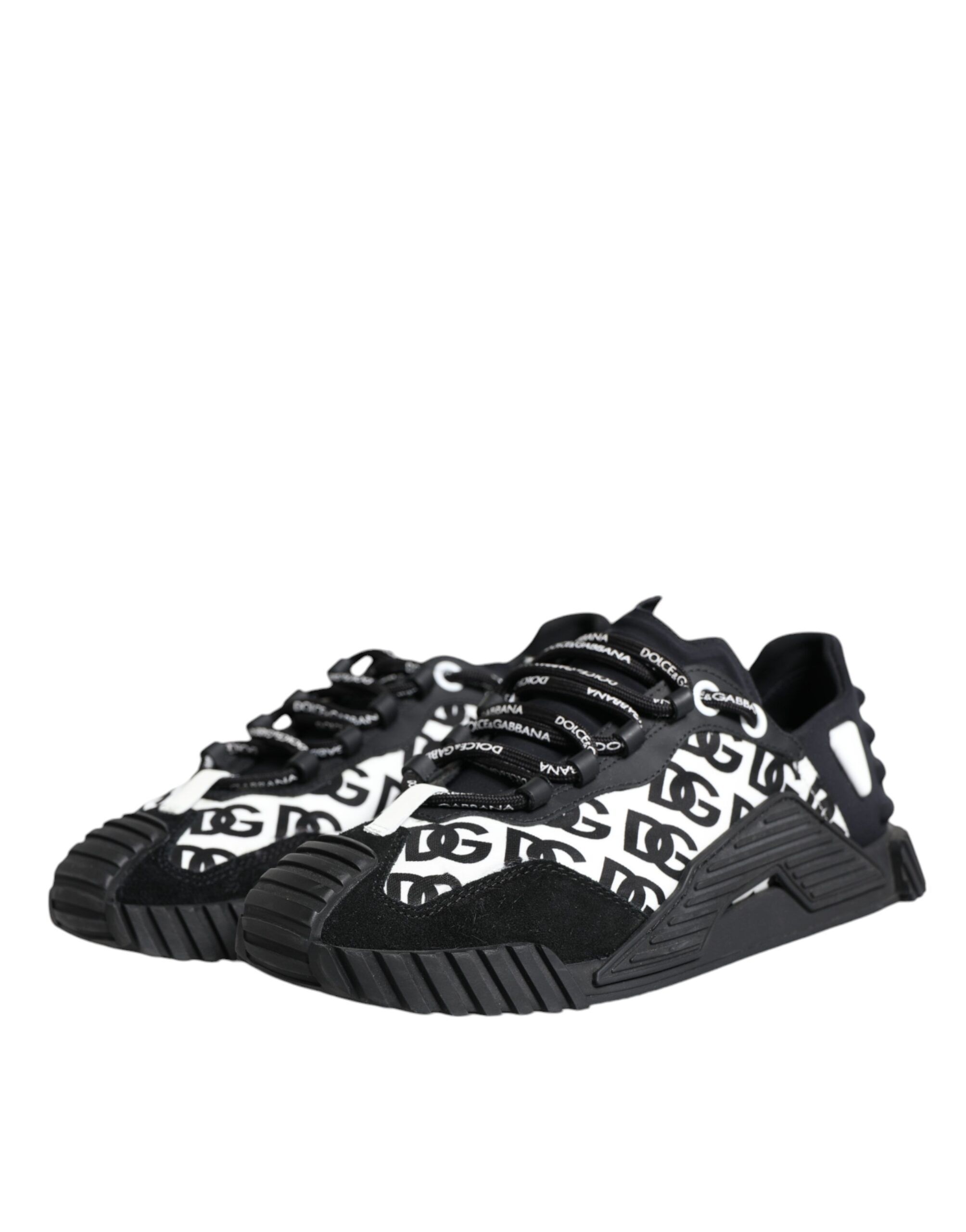 Black Logo Lace Up Low Top NS1 Sneakers Men's Shoes (Pre-Owned) - Dolce & Gabbana - Modalova