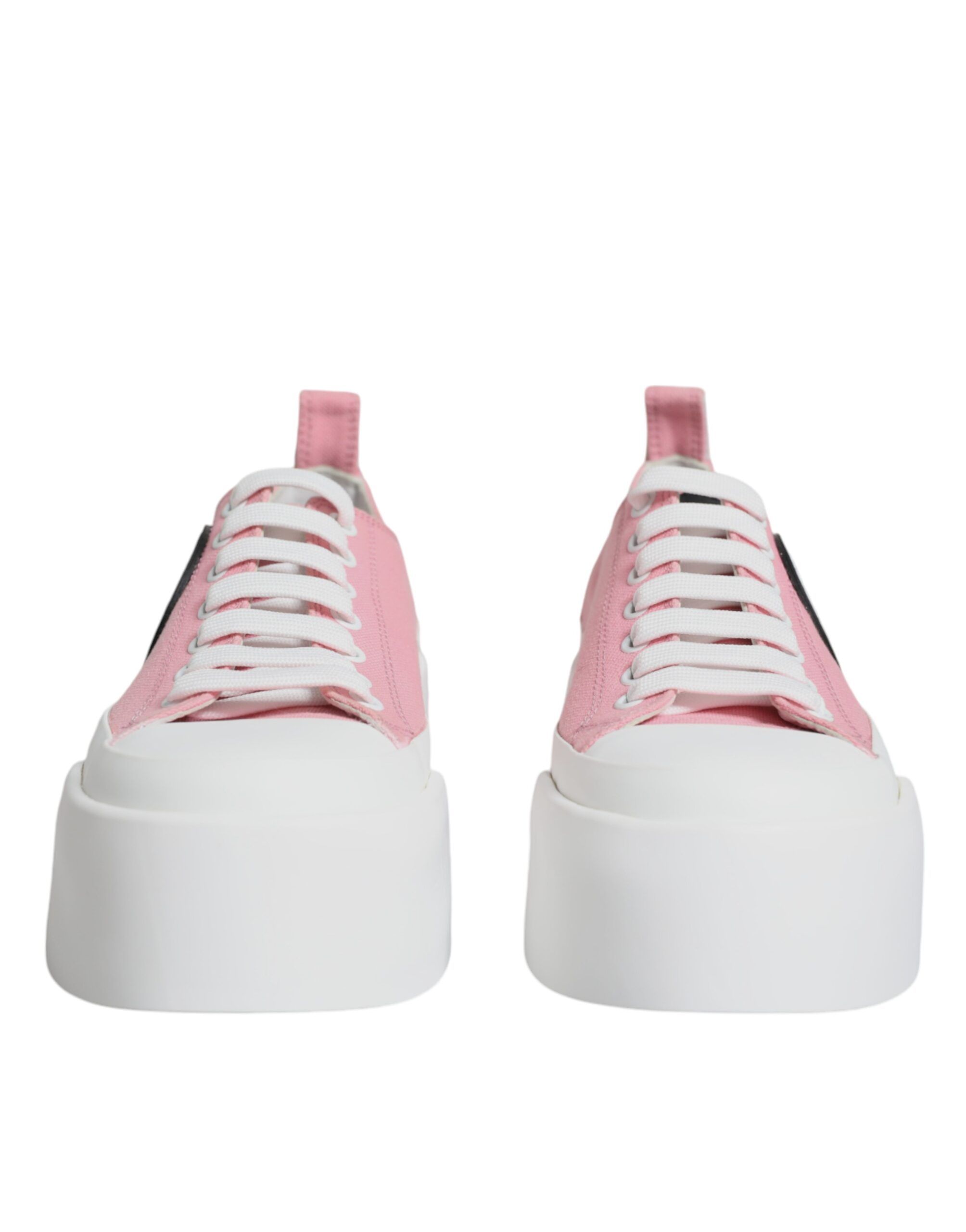White Canvas Logo Low Top Sneakers Women's Shoes - Dolce & Gabbana - Modalova