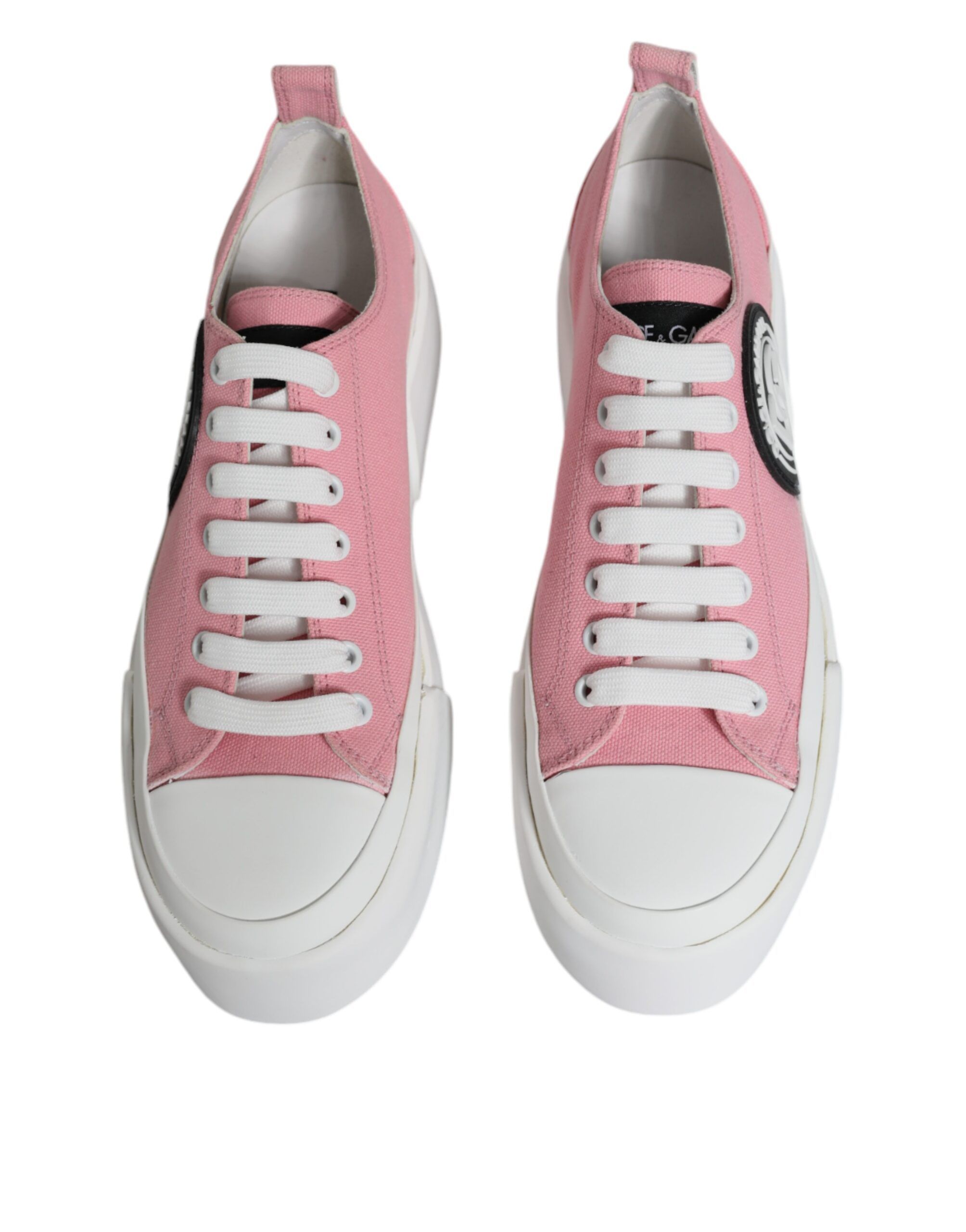White Canvas Logo Low Top Sneakers Women's Shoes - Dolce & Gabbana - Modalova