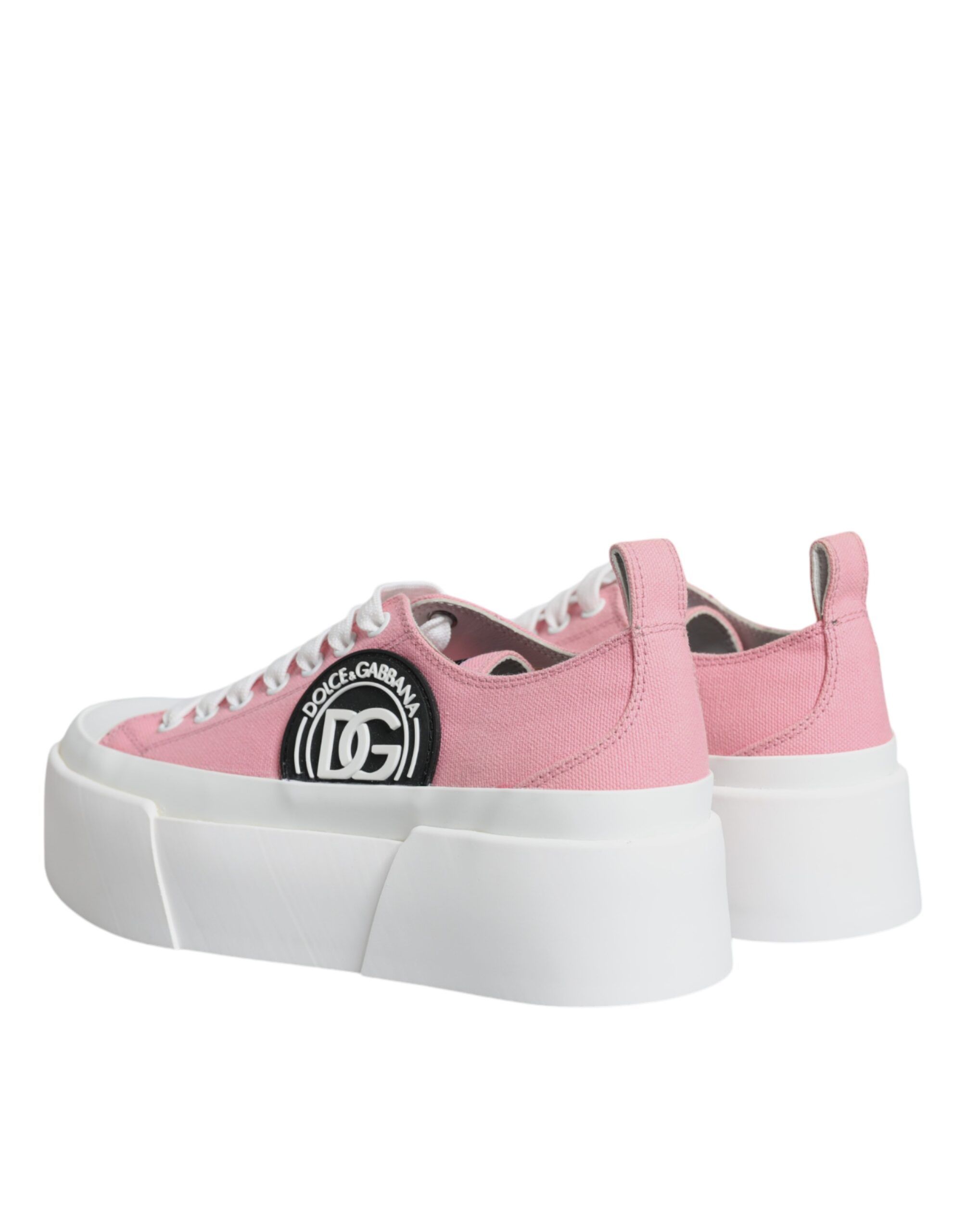 White Canvas Logo Low Top Sneakers Women's Shoes - Dolce & Gabbana - Modalova