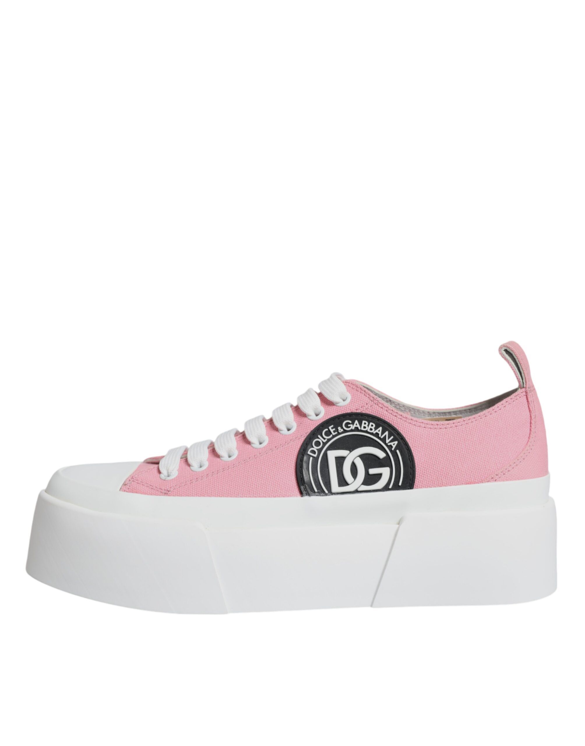 White Canvas Logo Low Top Sneakers Women's Shoes - Dolce & Gabbana - Modalova