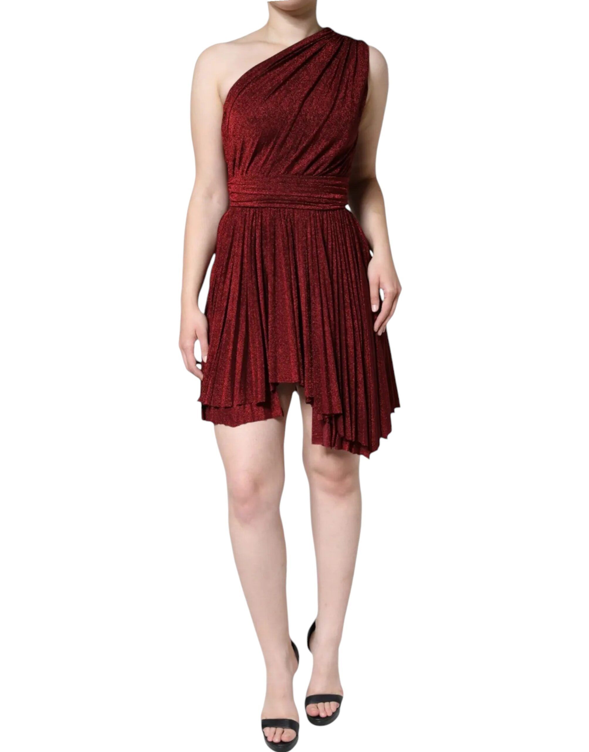 One Shoulder Pleated A-line Mini Women's Dress - Dolce & Gabbana - Modalova