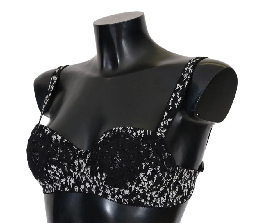 Silk White Lace Stretch Underwear Women's Bra - Dolce & Gabbana - Modalova