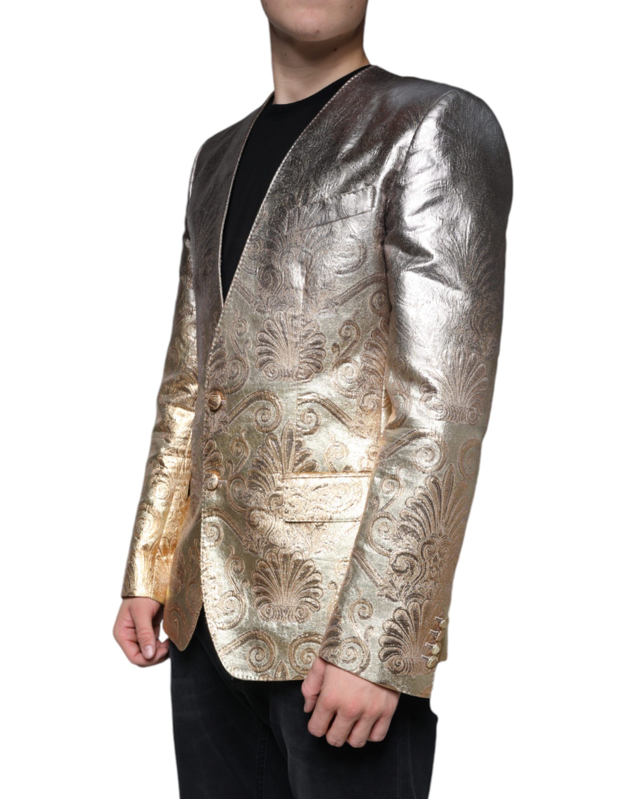 Jacquard Single Breasted Dress Men's Blazer - Dolce & Gabbana - Modalova