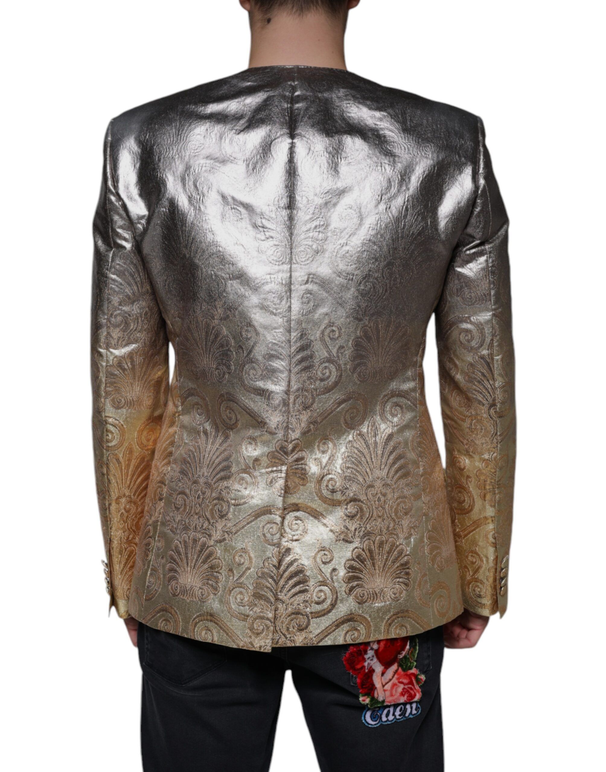 Jacquard Single Breasted Dress Men's Blazer - Dolce & Gabbana - Modalova