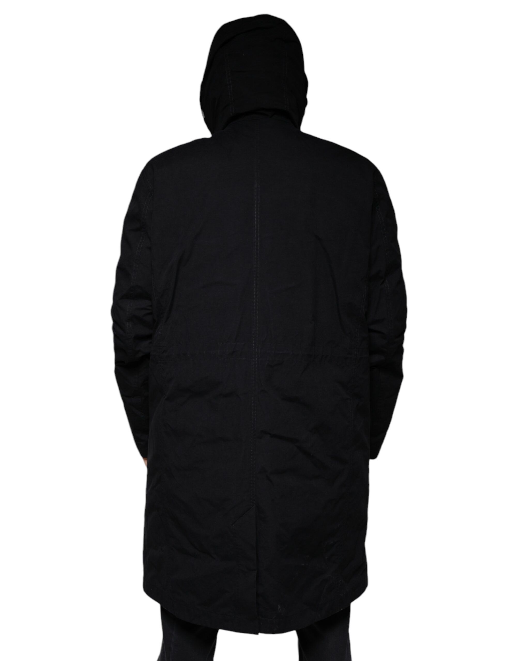 Hooded Parka Cotton Trench Coat Men's Jacket - Dolce & Gabbana - Modalova
