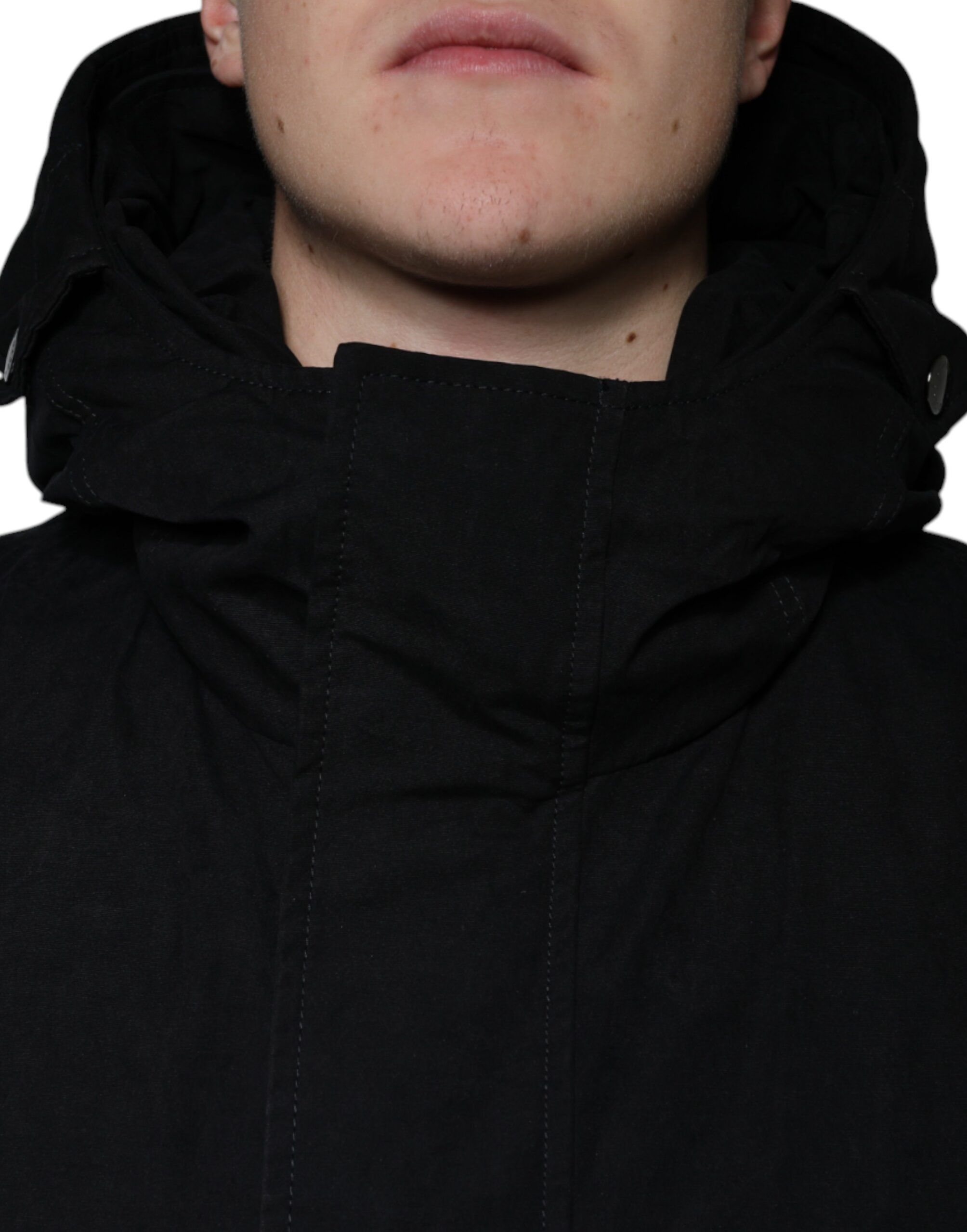 Hooded Parka Cotton Trench Coat Men's Jacket - Dolce & Gabbana - Modalova