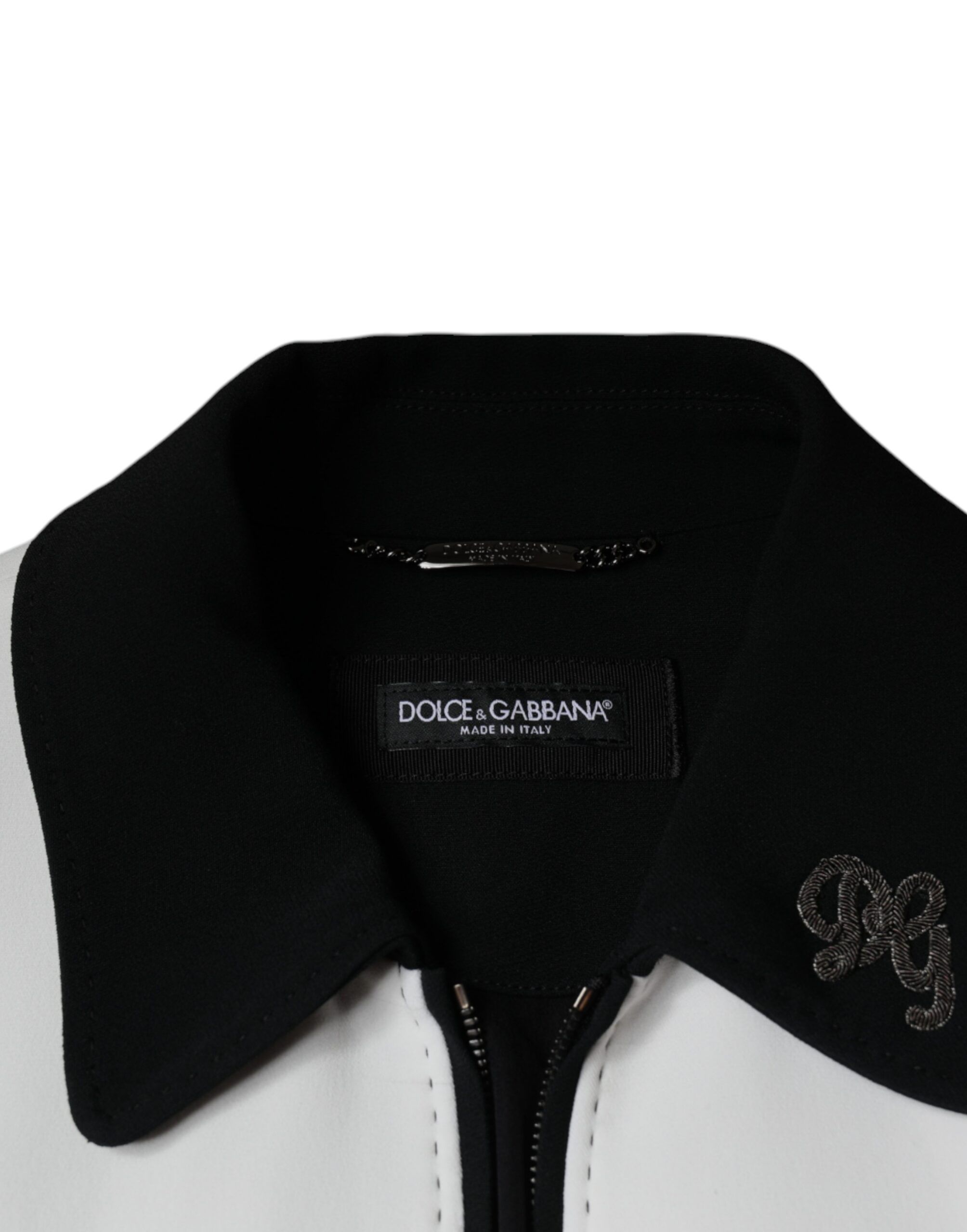 Black White DG Crown Full Zip Blouson Men's Jacket (Pre-Owned) - Dolce & Gabbana - Modalova