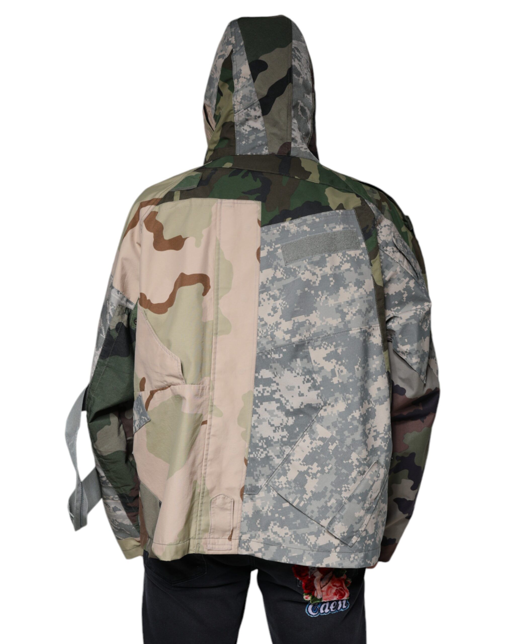 Camouflage Full Zip Hooded Men's Jacket (Pre-Owned) - Dolce & Gabbana - Modalova