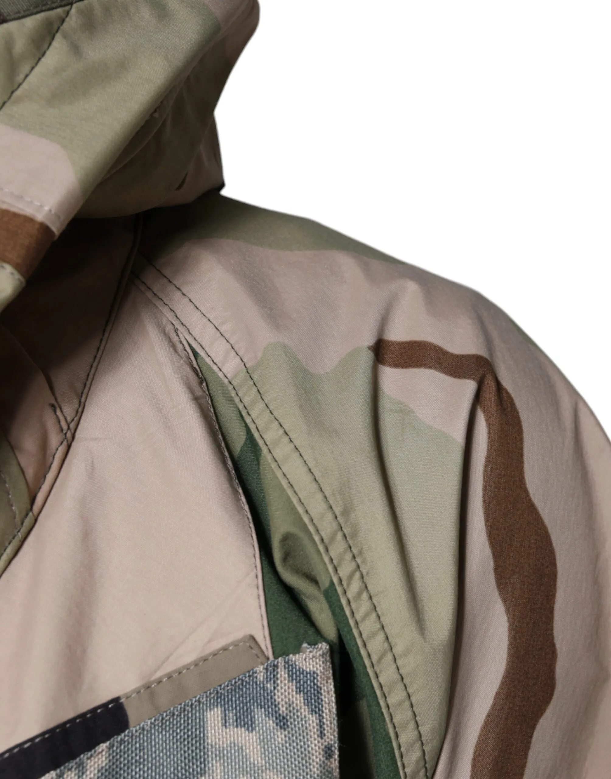 Camouflage Full Zip Hooded Men's Jacket (Pre-Owned) - Dolce & Gabbana - Modalova