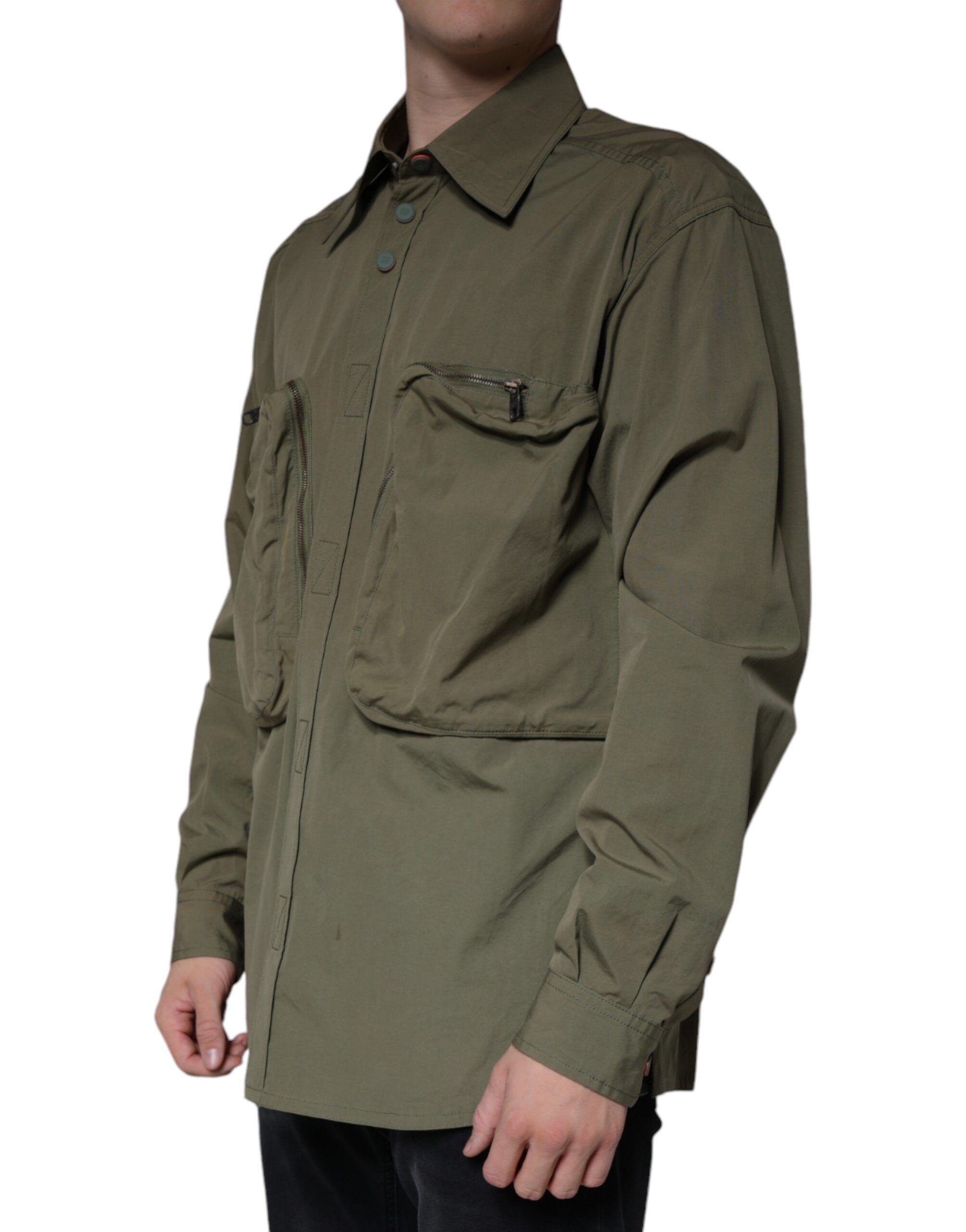 Military Cotton Bend Collared Coat Men's Jacket (Pre-Owned) - Dolce & Gabbana - Modalova