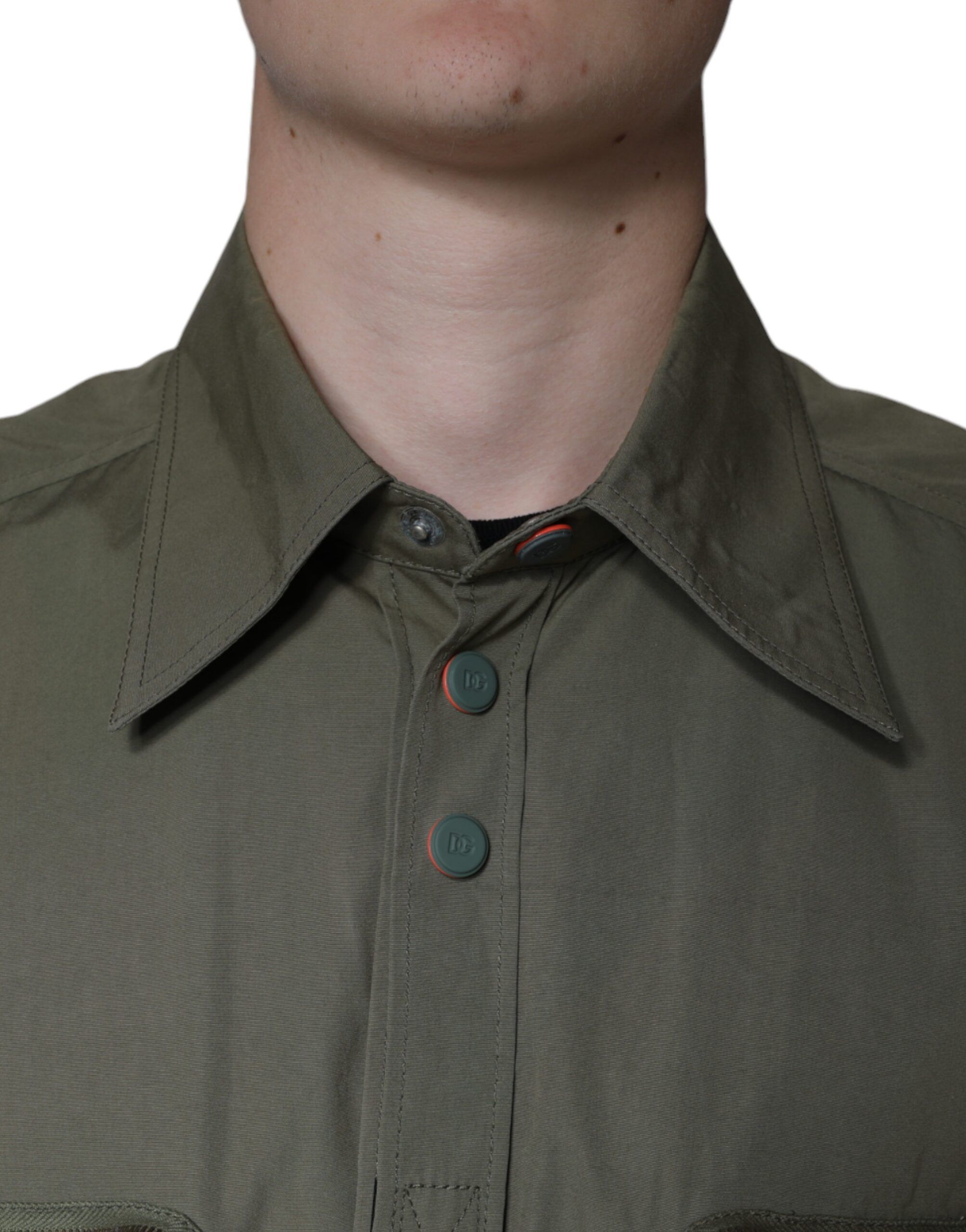 Military Cotton Bend Collared Coat Men's Jacket (Pre-Owned) - Dolce & Gabbana - Modalova