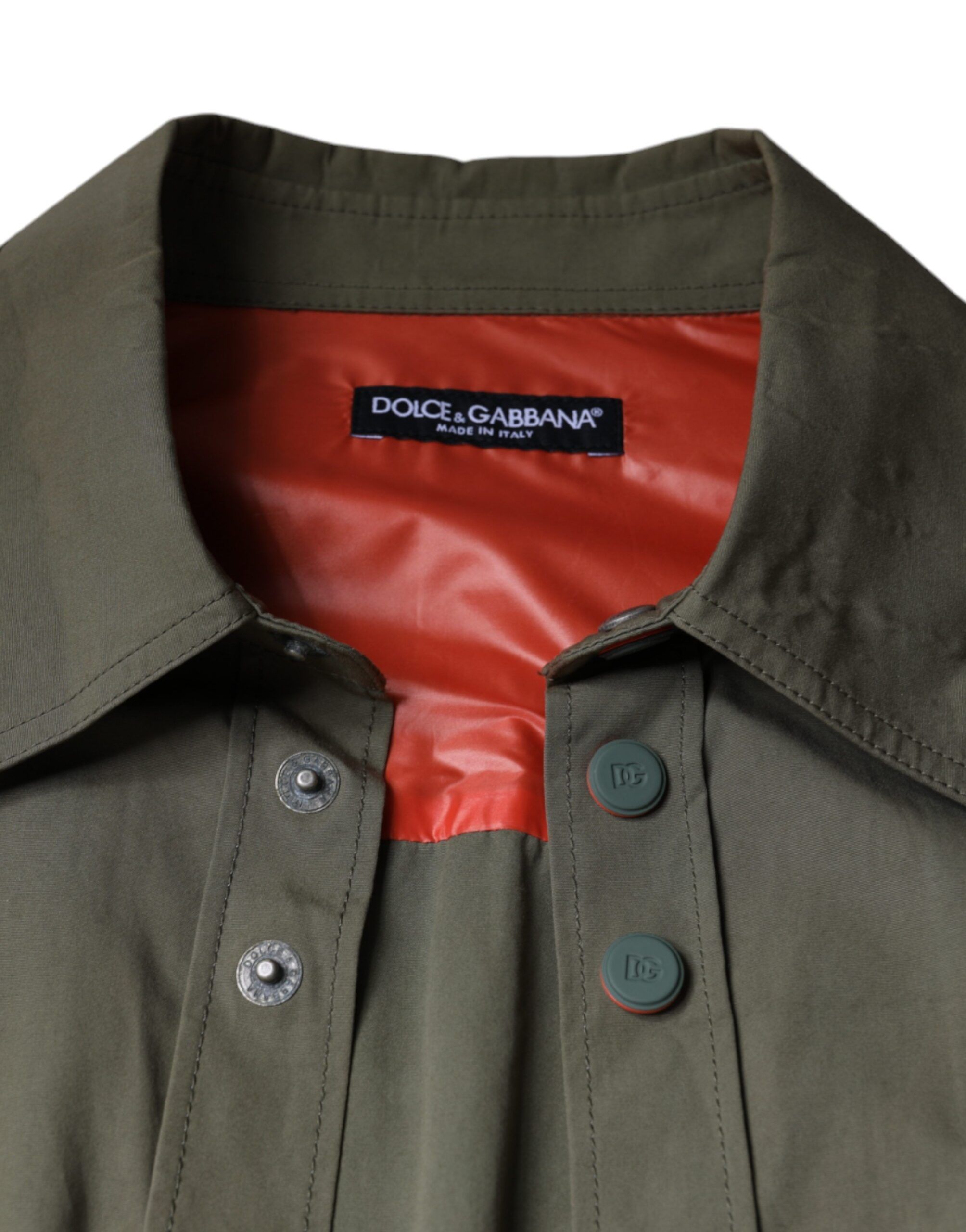 Military Cotton Bend Collared Coat Men's Jacket (Pre-Owned) - Dolce & Gabbana - Modalova