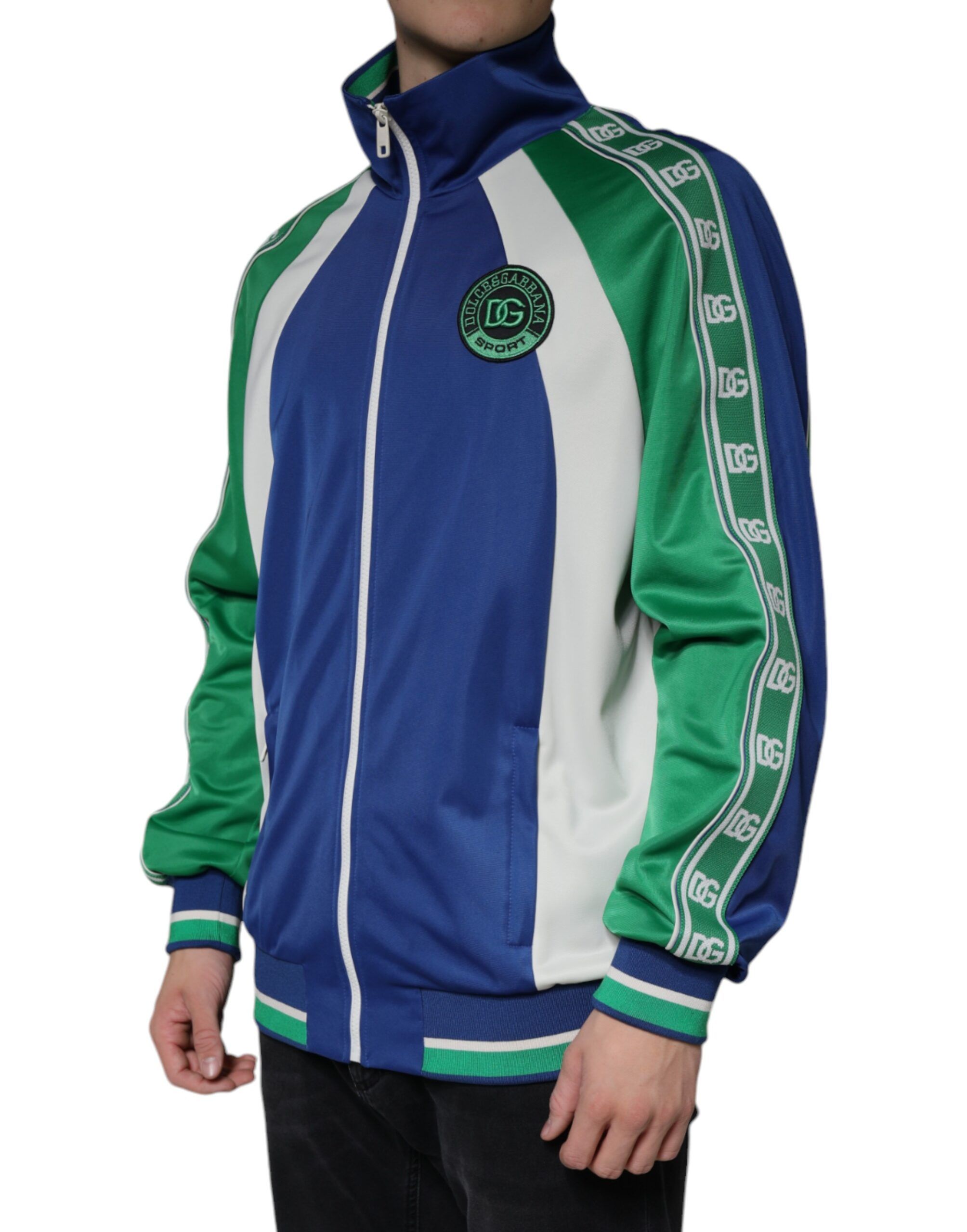Polyester Full Zip Bomber Men's Jacket - Dolce & Gabbana - Modalova