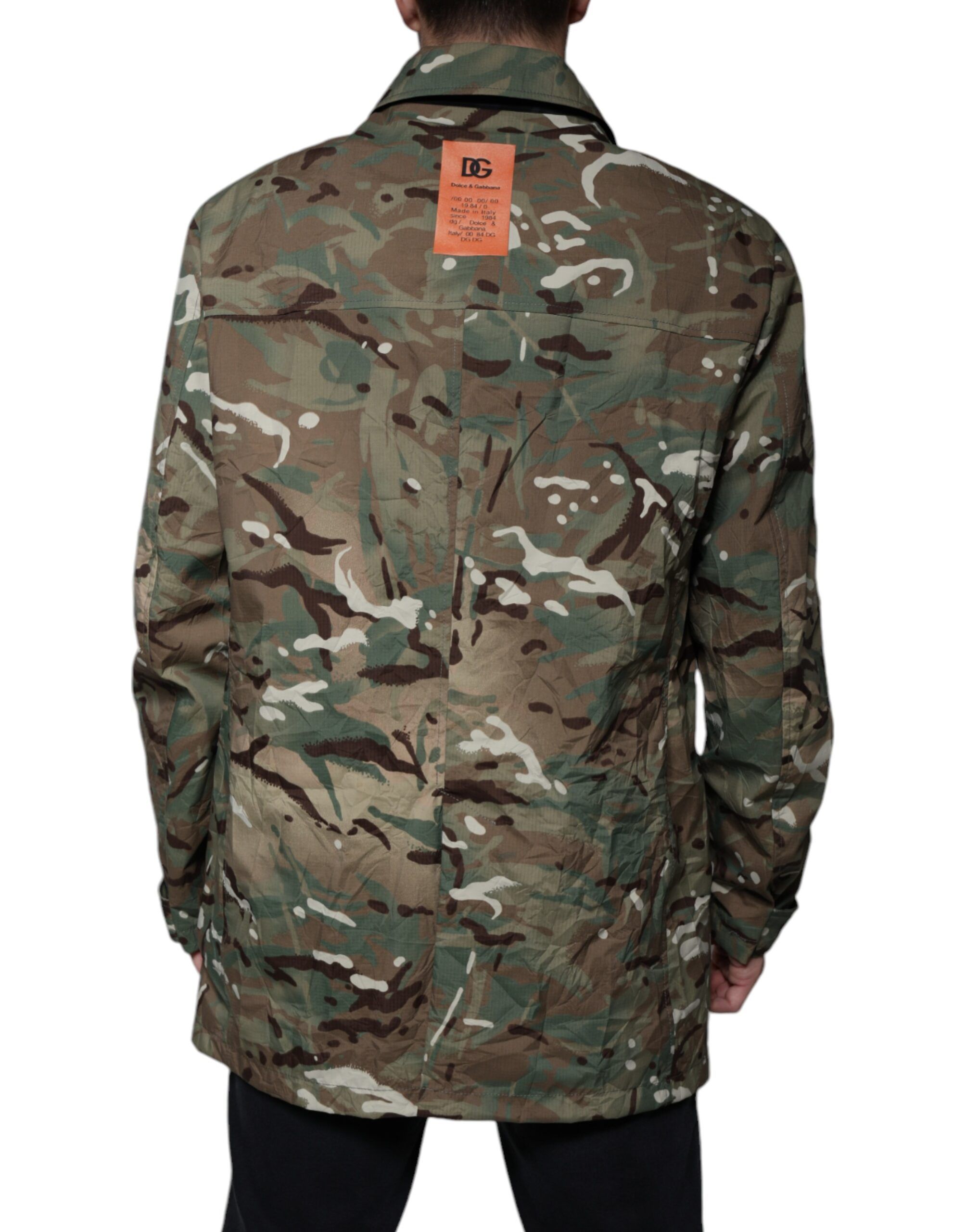 Camouflage Collared Coat Men's Jacket (Pre-Owned) - Dolce & Gabbana - Modalova