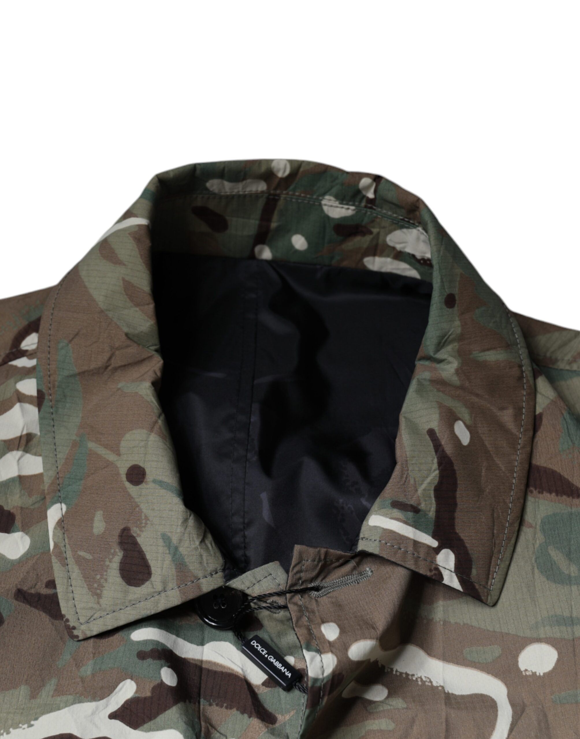Camouflage Collared Coat Men's Jacket (Pre-Owned) - Dolce & Gabbana - Modalova