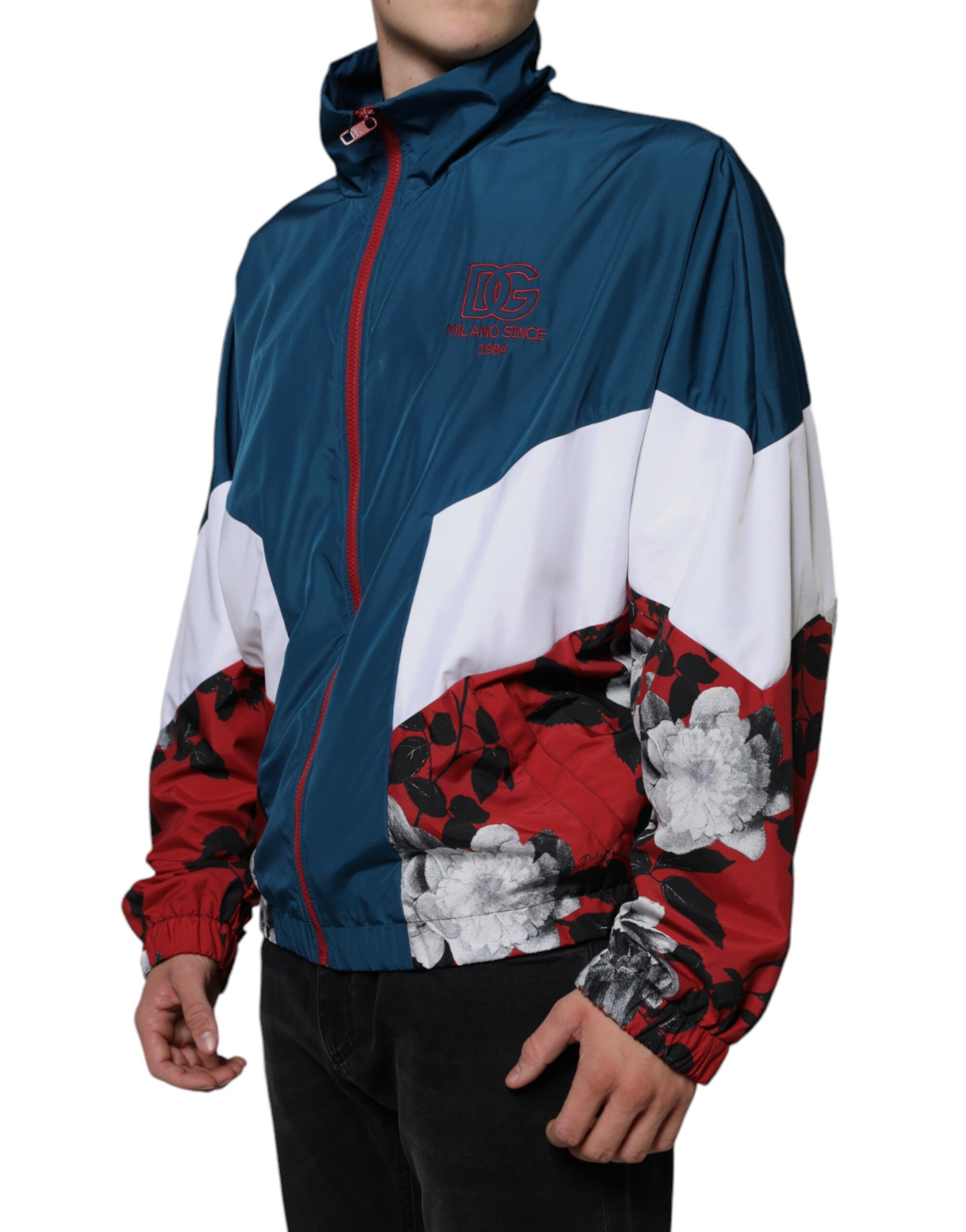 Polyester Full Zip Men's Jacket - Dolce & Gabbana - Modalova