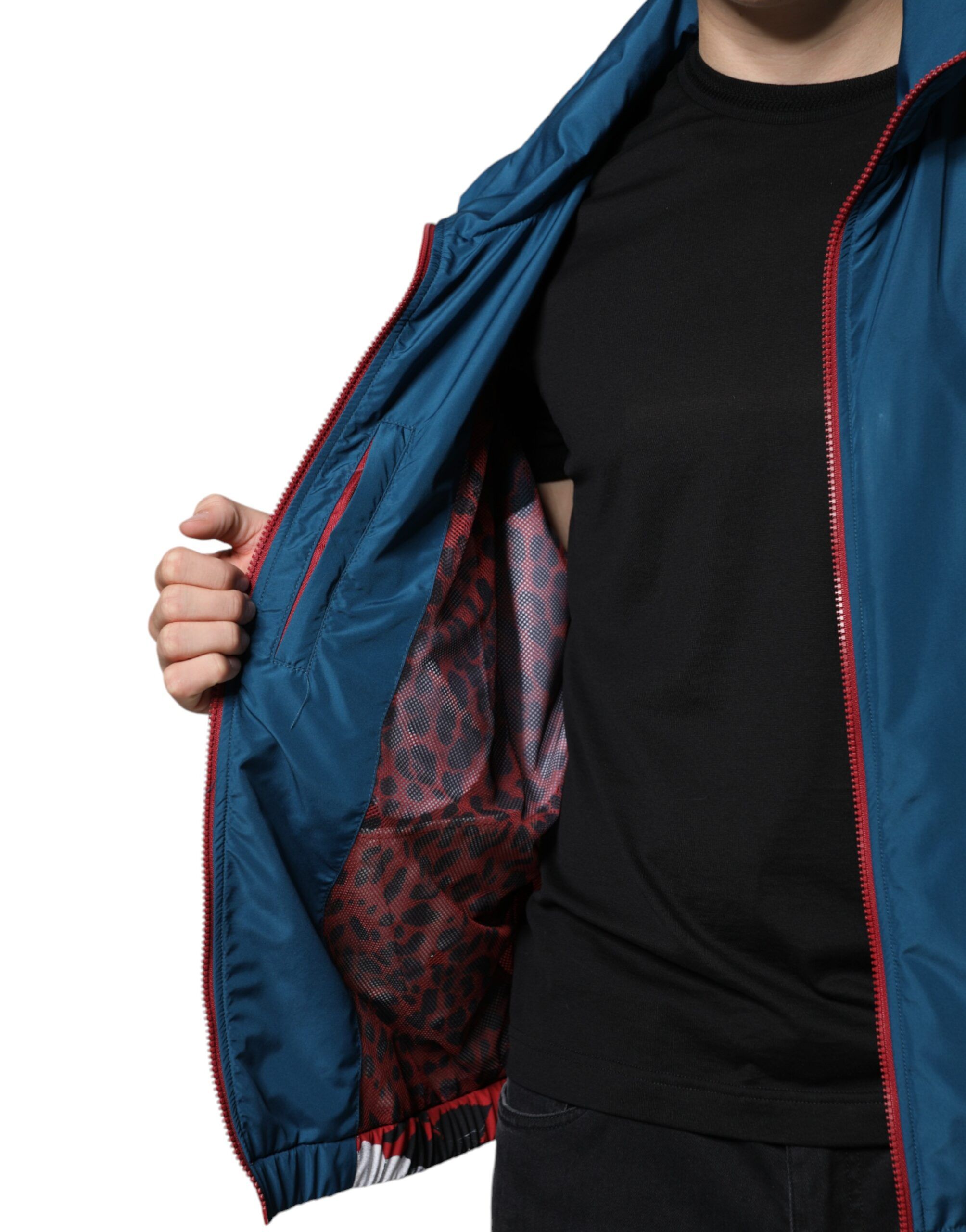Polyester Full Zip Men's Jacket - Dolce & Gabbana - Modalova